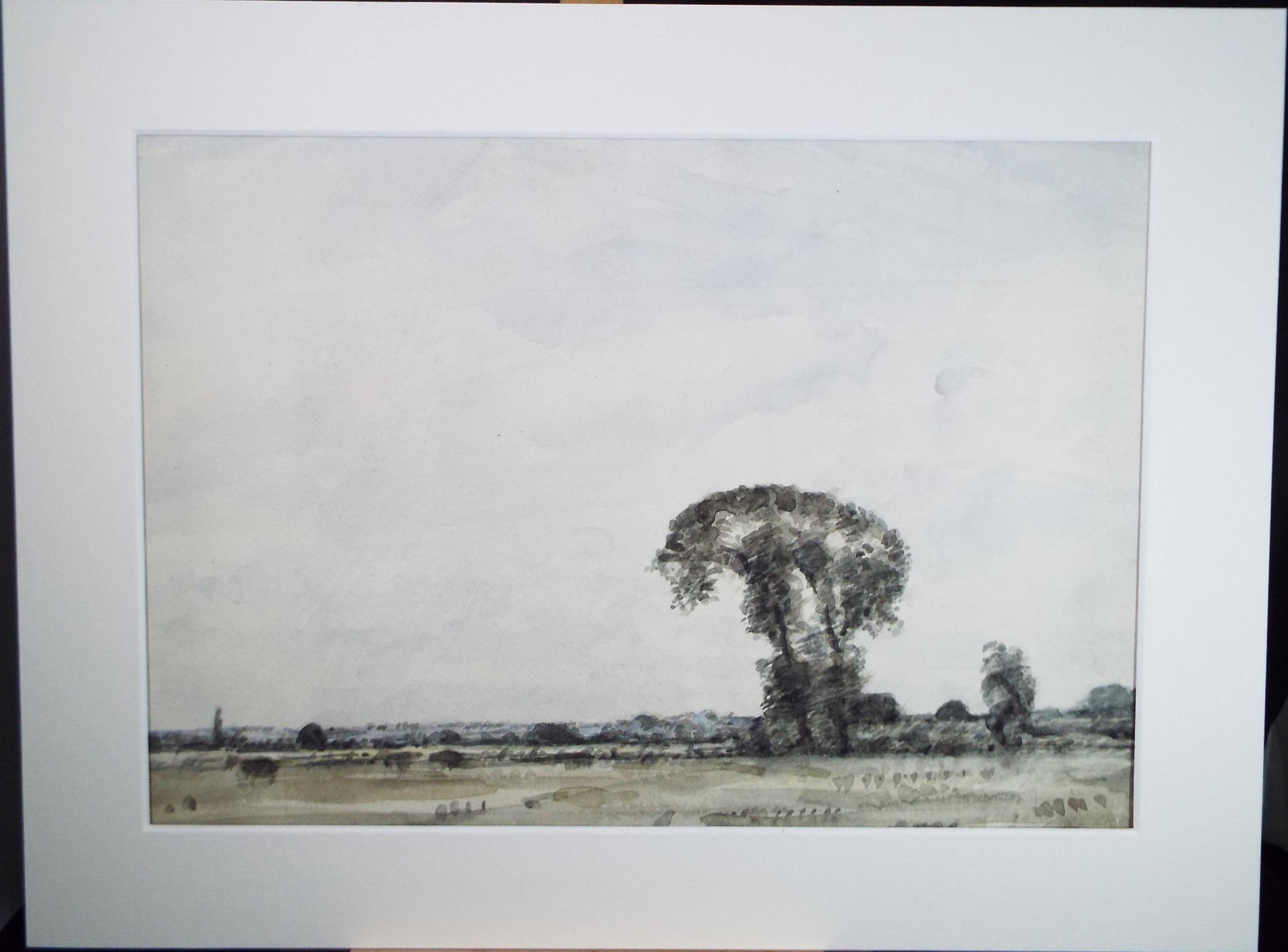 Watercolour, 'Farming Landscape', David Muirhead (1867-1930), circa 1910