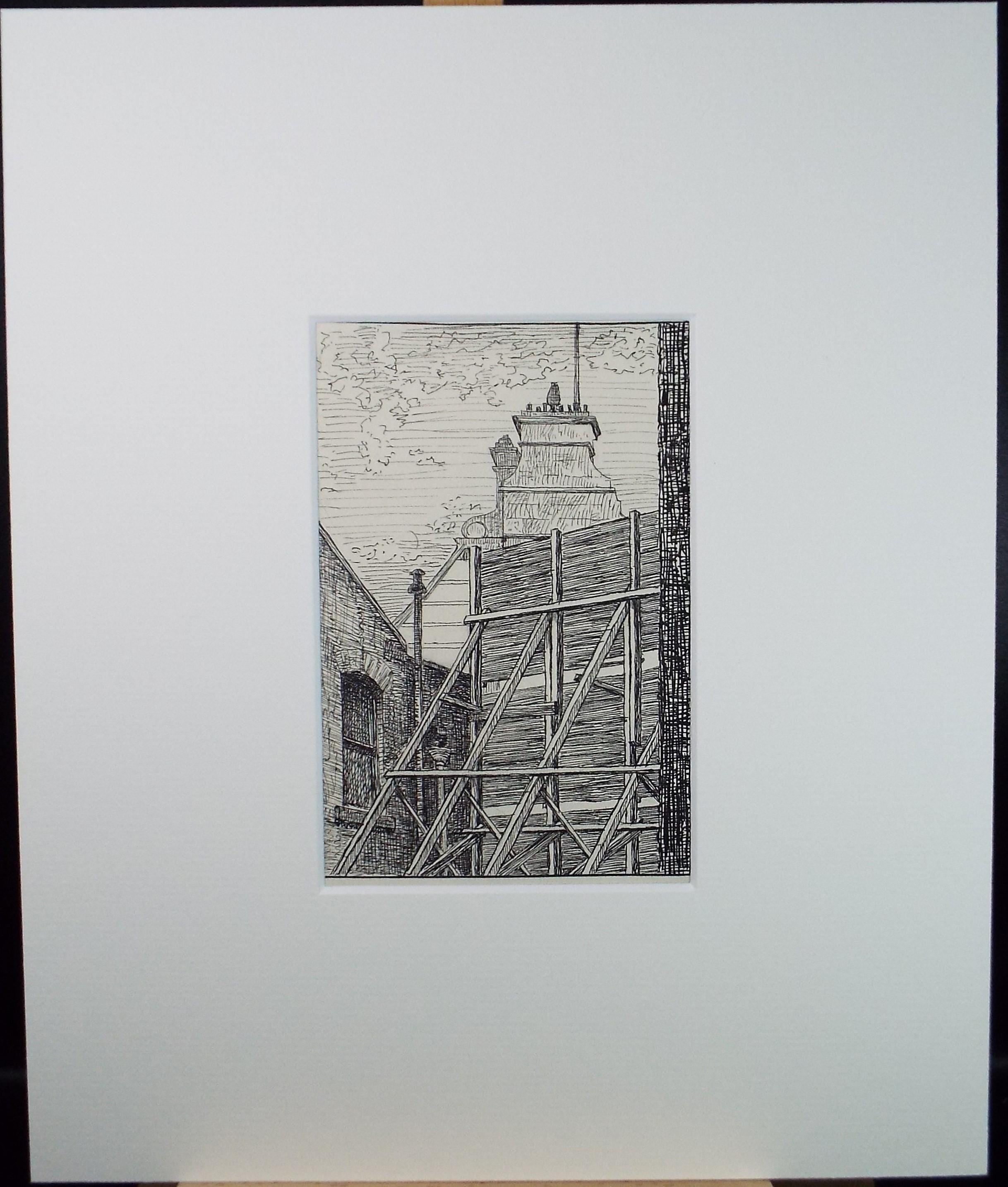 Original Pen & ink Sketch, 'Timber Formwork', S A Southern, Dated 1909