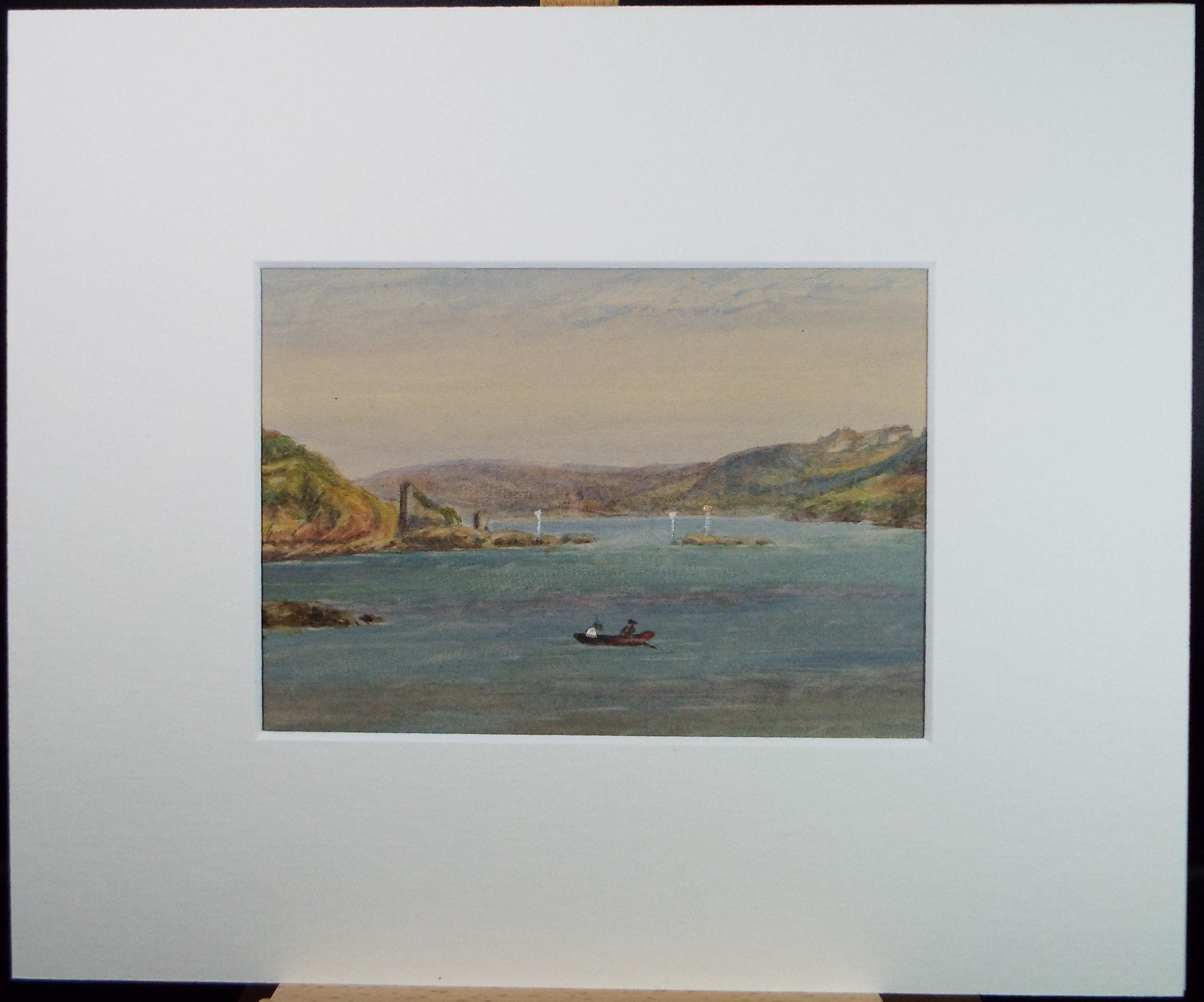 Original Watercolour on Paper, 'The Ferry', Circa 1890