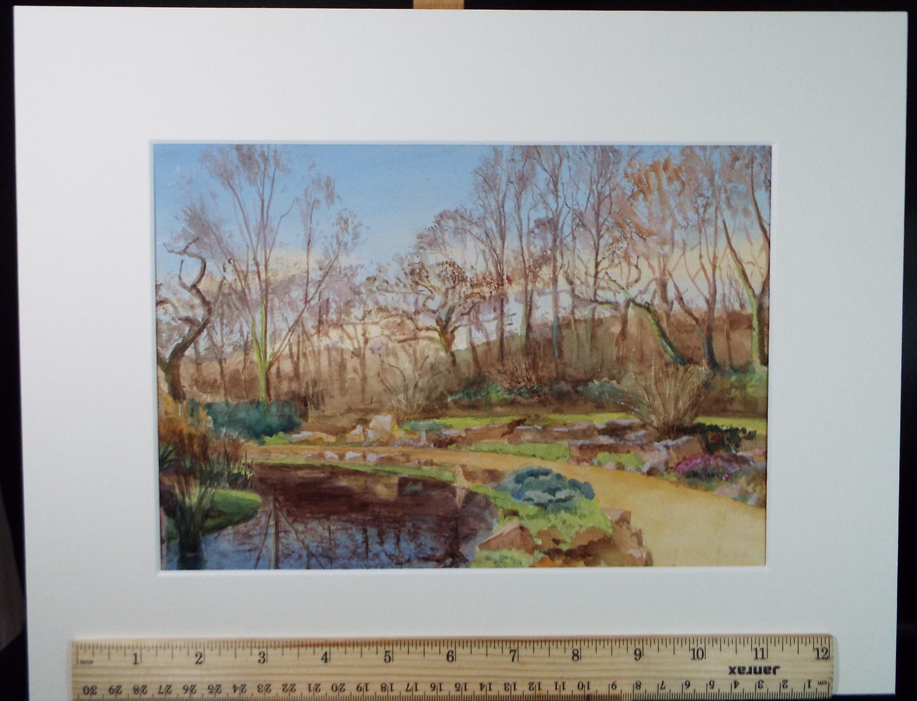 Original Watercolour, 'Autumn Pathway', Circa 1920's