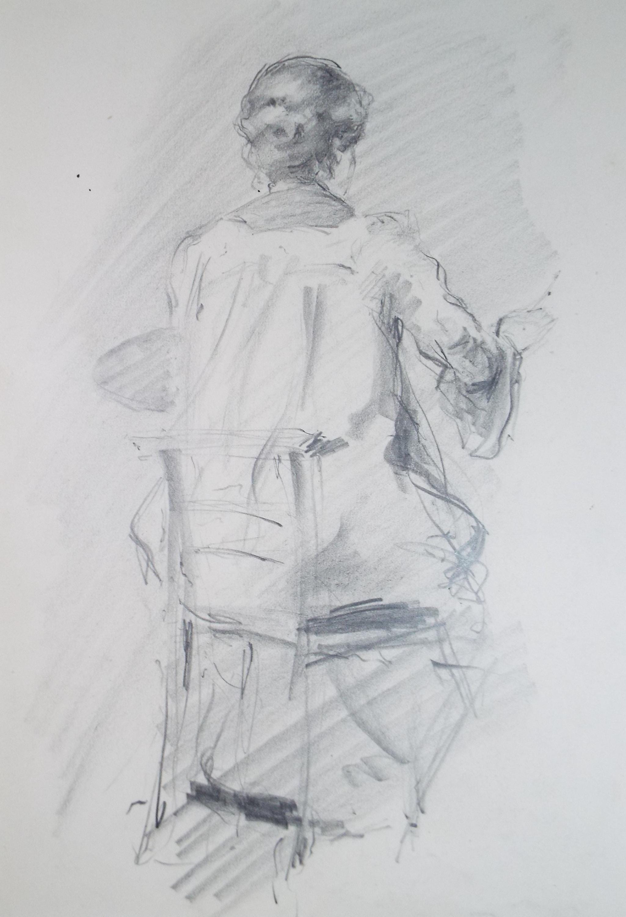 Original Pencil Drawing, 'Figure Drawing', Dated 1901