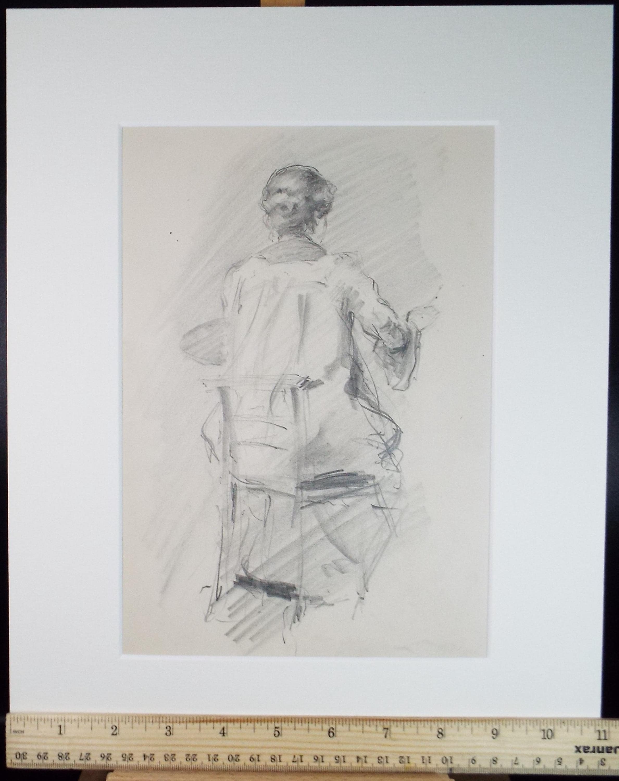 Original Pencil Drawing, 'Figure Drawing', Dated 1901
