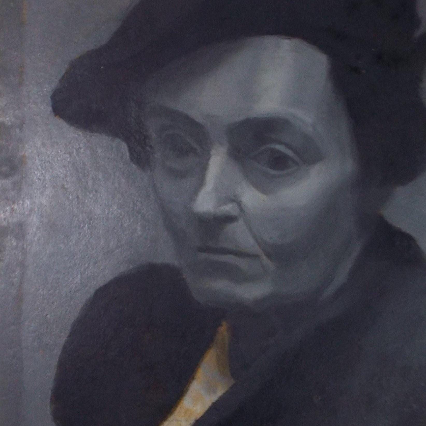 Original Oil & Gouache on board 'Woman Portrait', Pauline Plummer (b1933), mid 20th Century