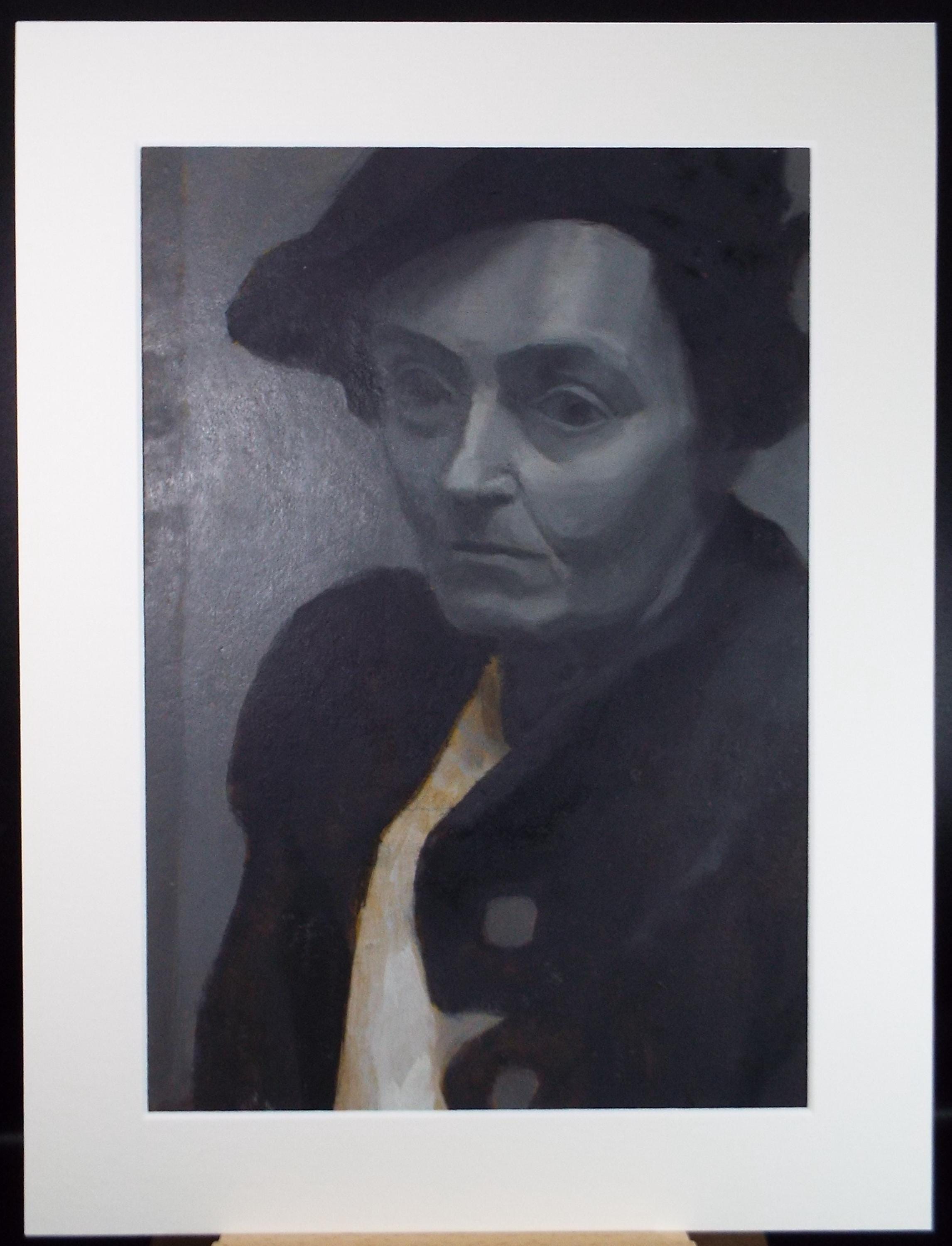 Original Oil & Gouache on board 'Woman Portrait', Pauline Plummer (b1933), mid 20th Century
