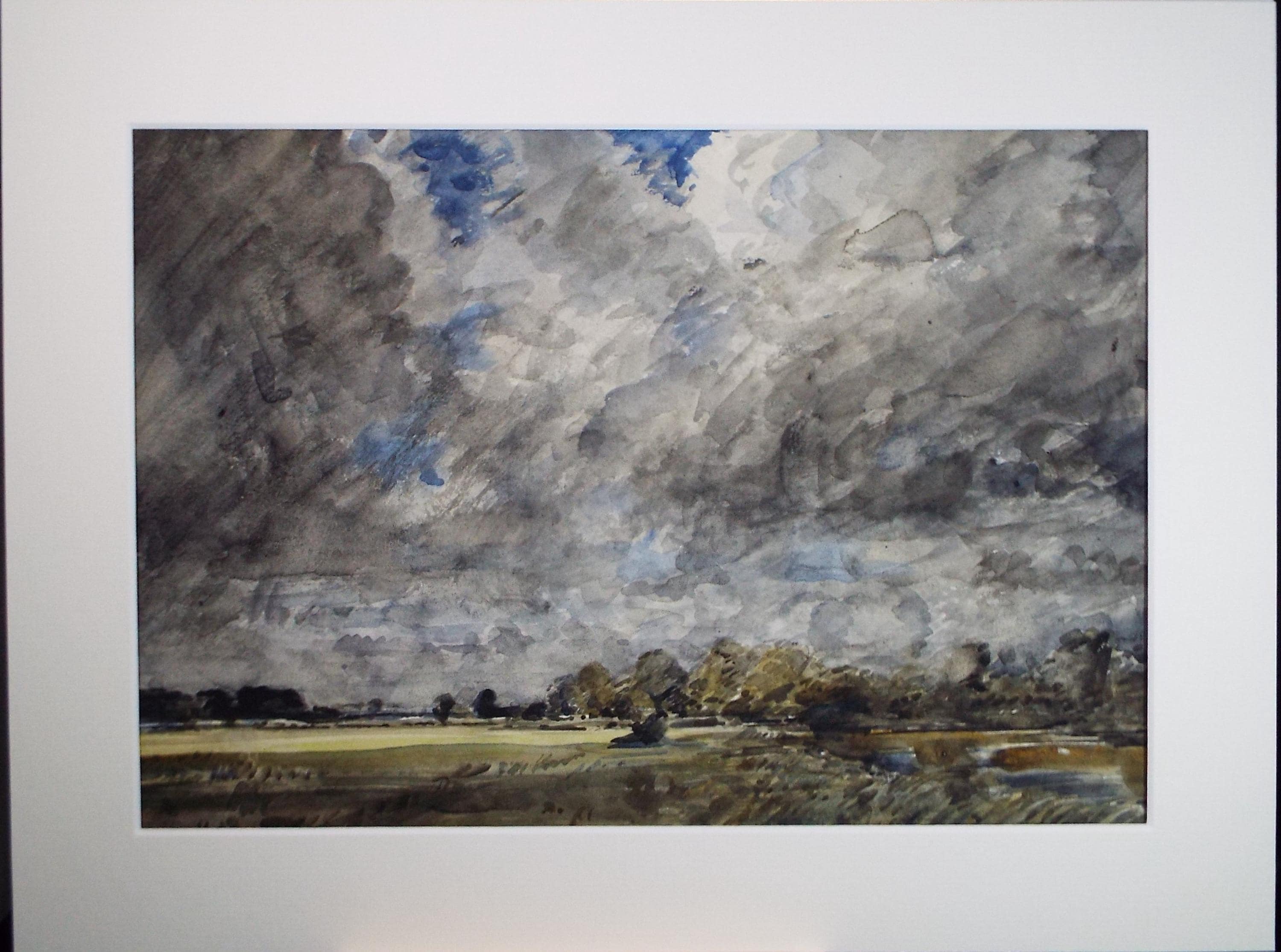 Watercolour, 'Landscape with Stormy Sky', David Muirhead (1867-1930), circa 1910