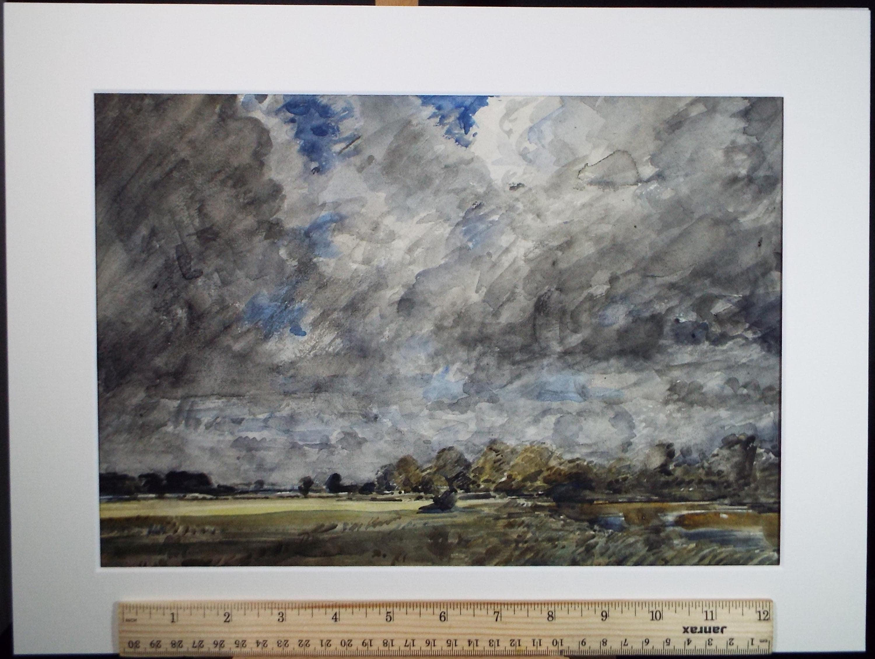 Watercolour, 'Landscape with Stormy Sky', David Muirhead (1867-1930), circa 1910