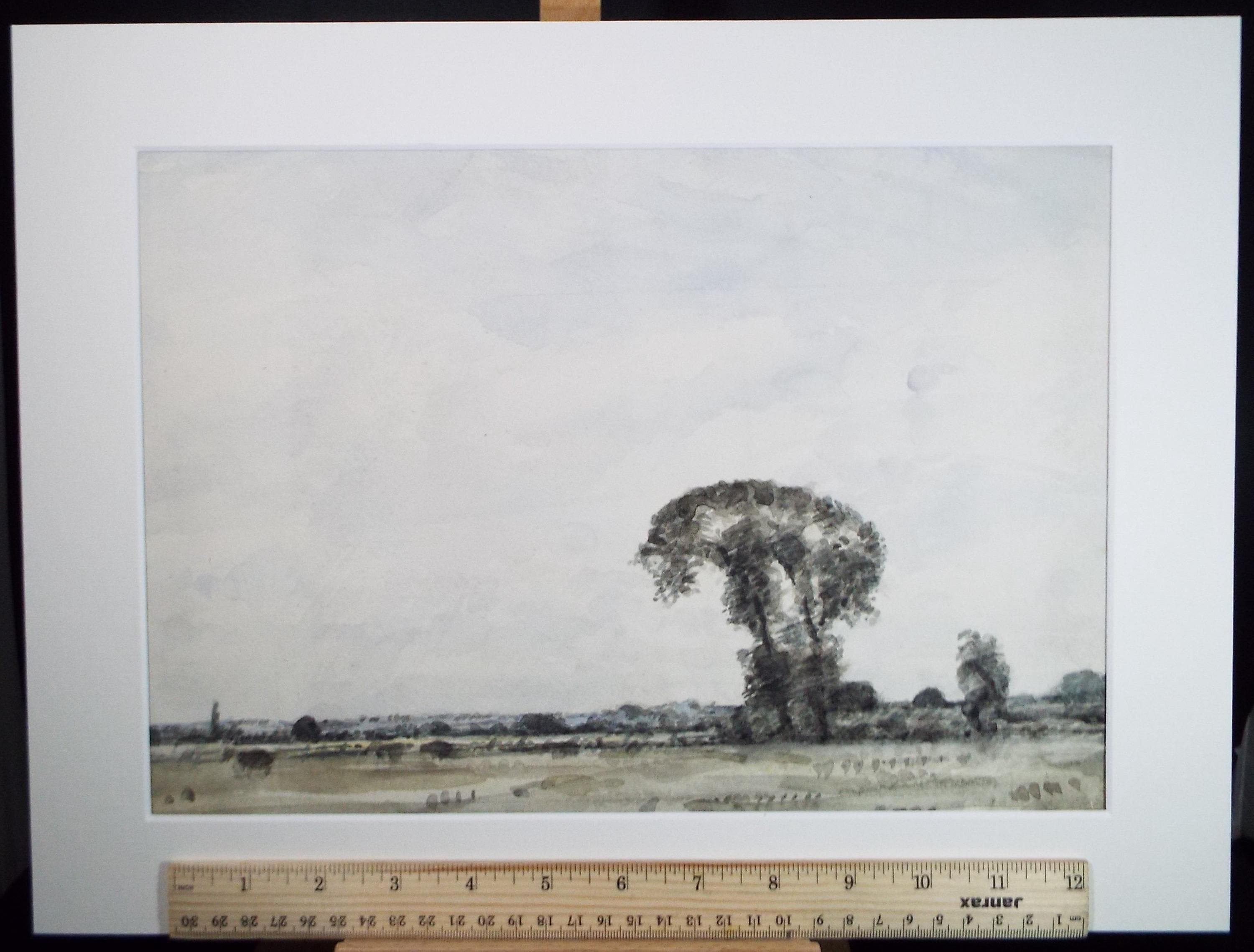 Watercolour, 'Farming Landscape', David Muirhead (1867-1930), circa 1910