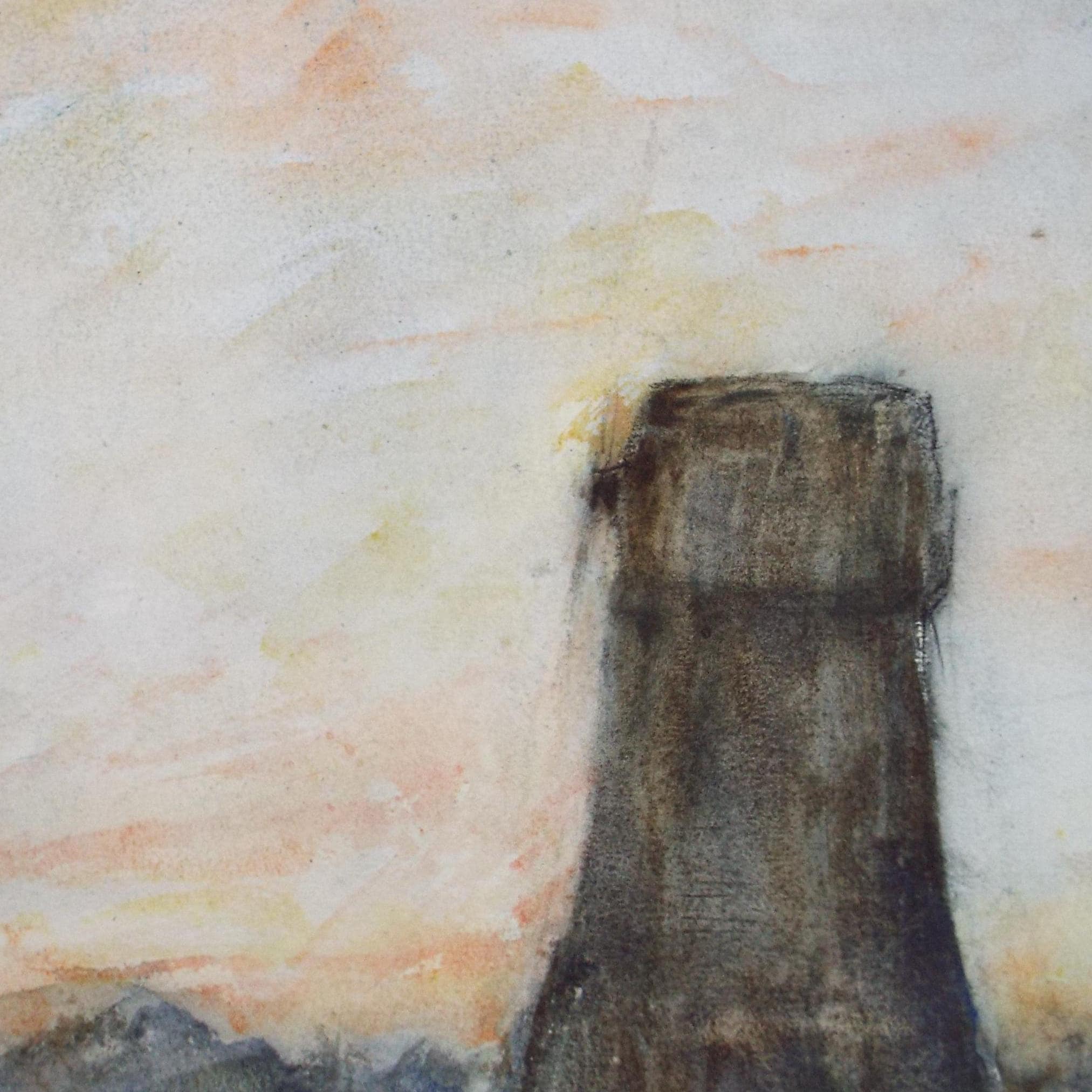 Watercolour, 'Windmill', David Muirhead (1867-1930), circa 1910