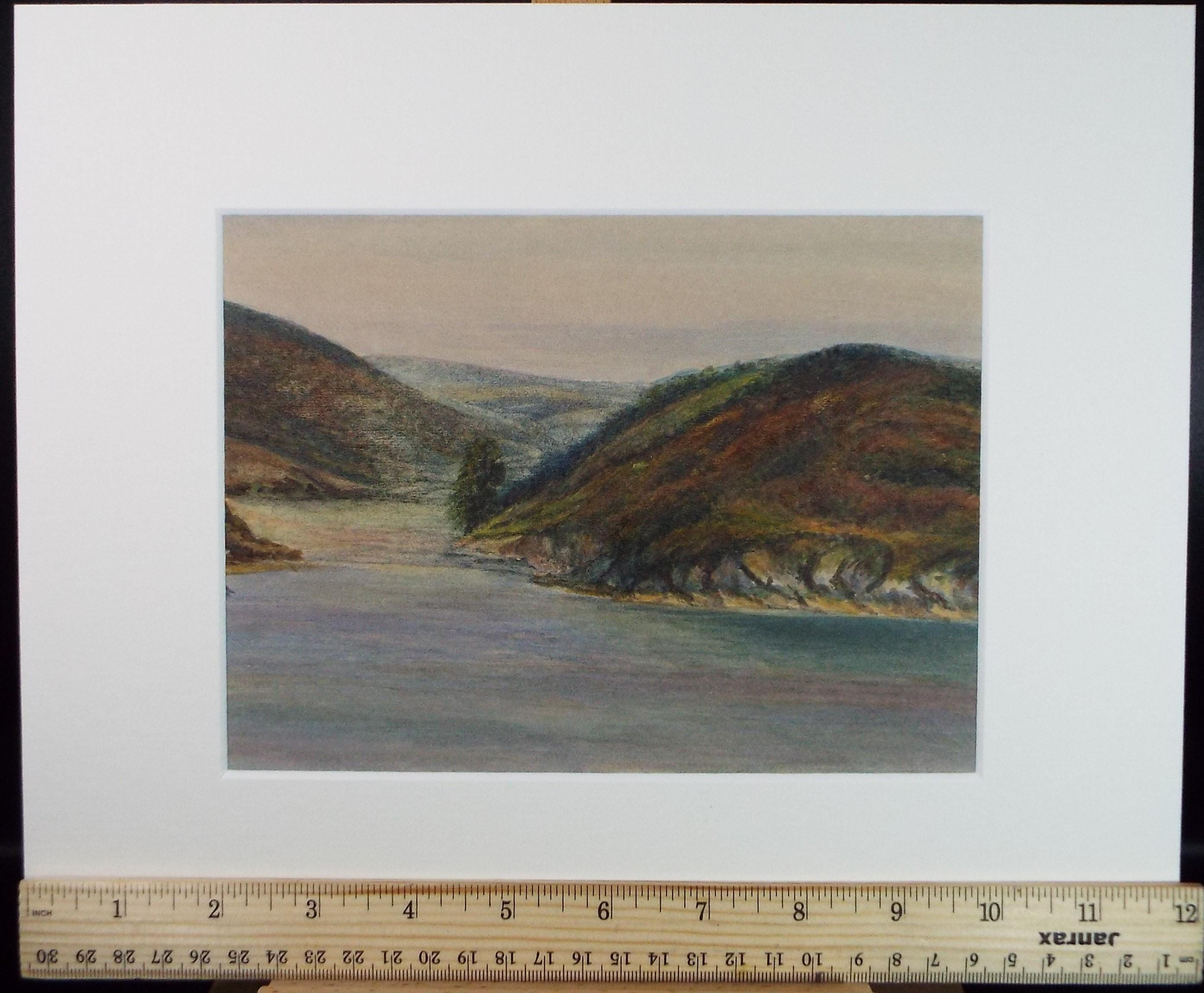 Original Watercolour, 'Coastal cliffs' Circa 1880's, unsigned