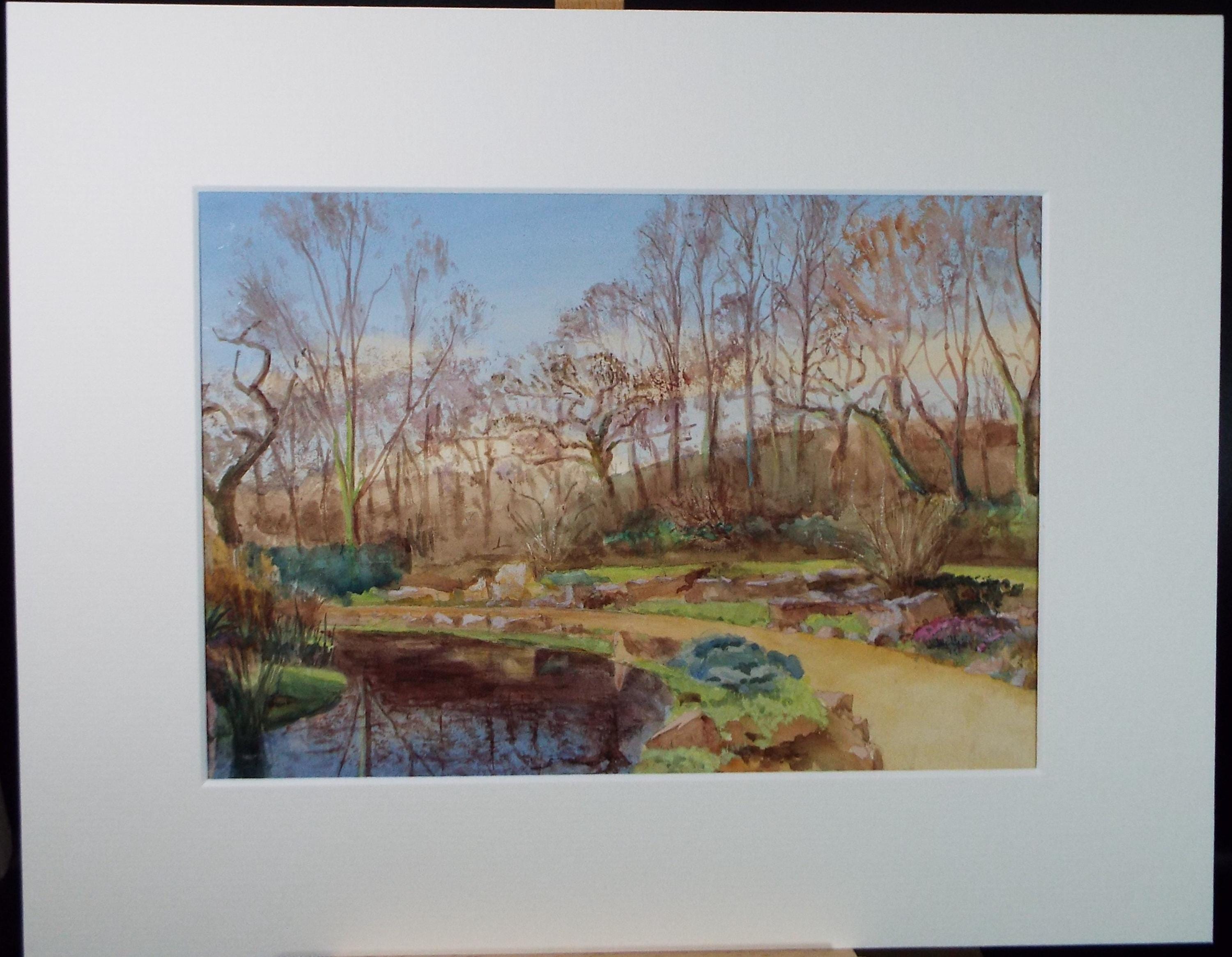 Original Watercolour, 'Autumn Pathway', Circa 1920's