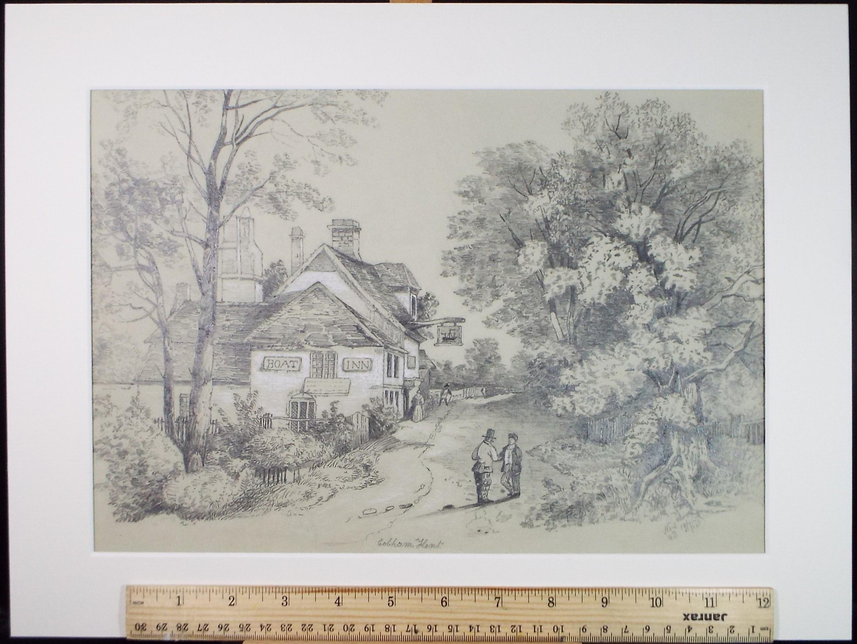 Pencil Drawing, 'Cobham, Kent', Dated 1878, Artist Unknown