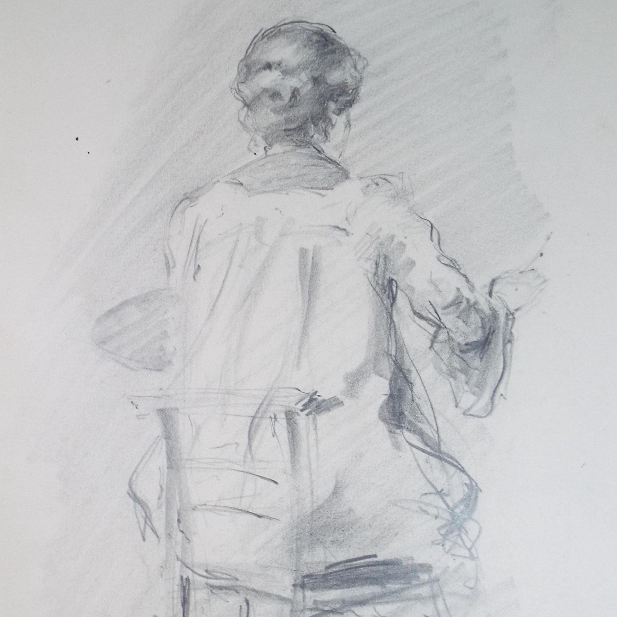 Original Pencil Drawing, 'Figure Drawing', Dated 1901