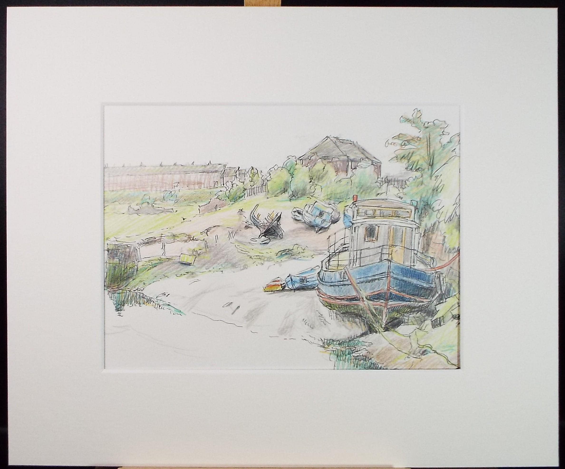 Original Watercolour & pencil, Maryport, Circa 1990's, Pauline Plummer (b1933)