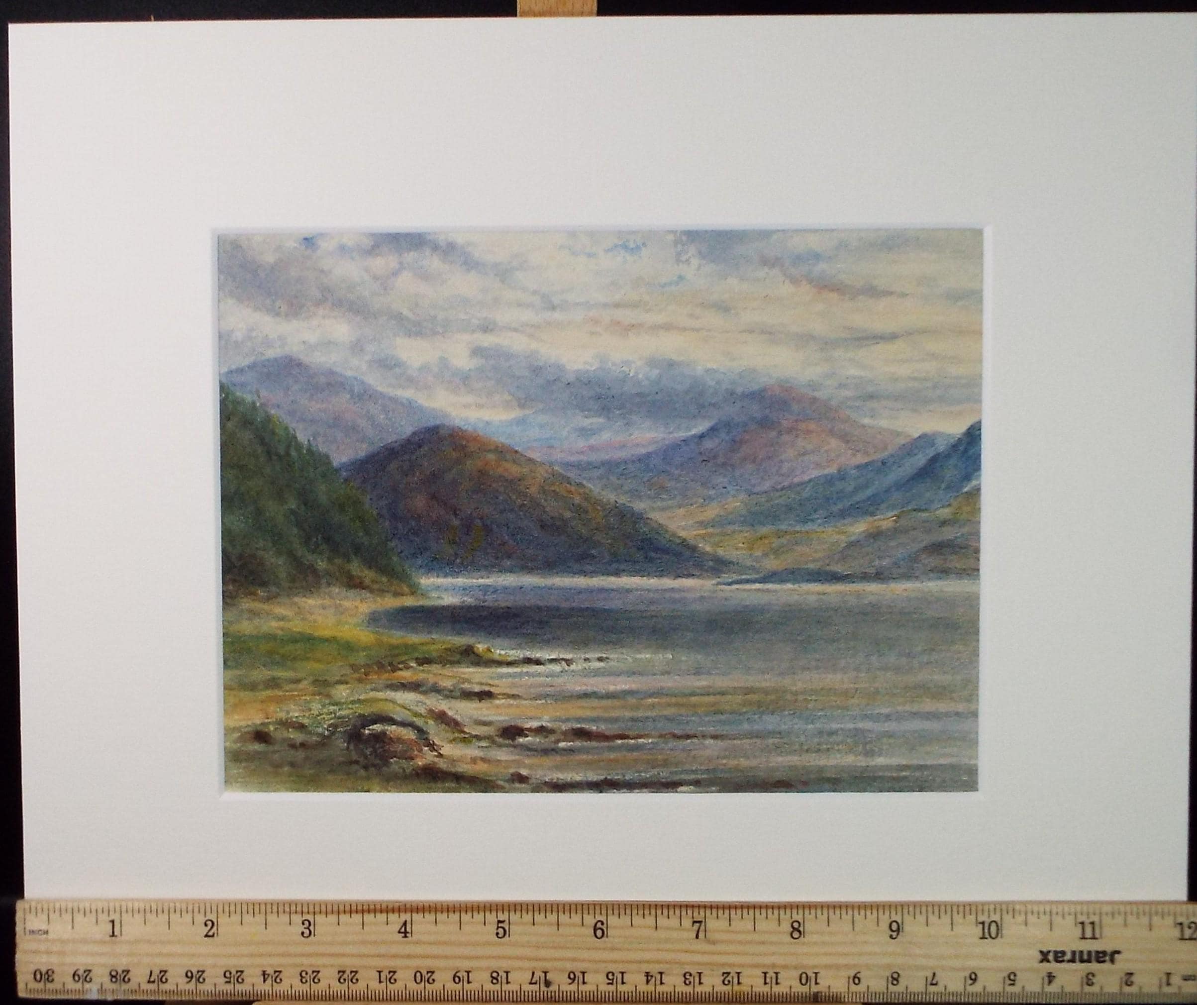 Original Watercolour Coastal Inlet Painting - Circa 1880s