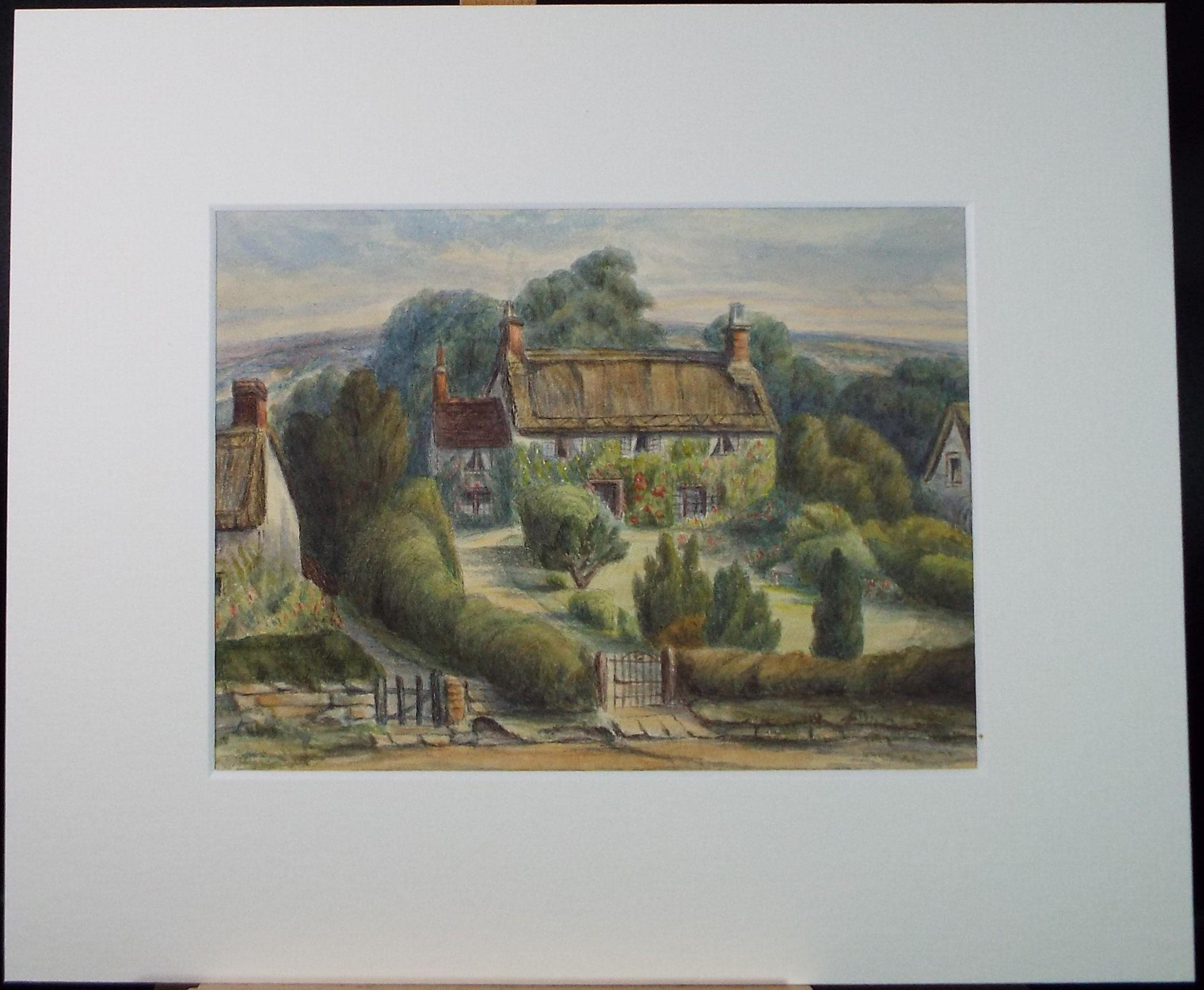 Original Watercolour, 'Country Cottage', Late 19th Century, Artist Unknown