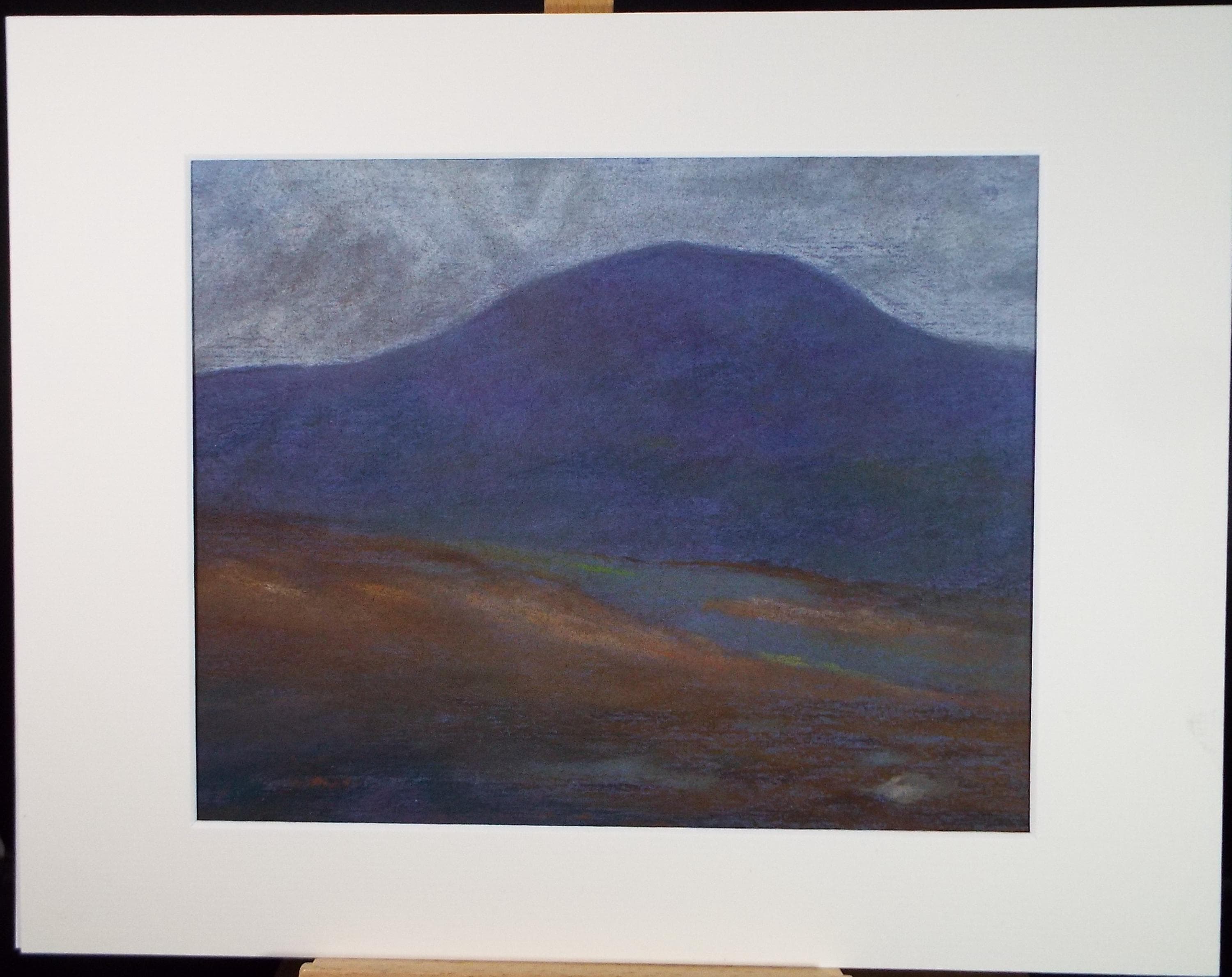 Original Pastel, 'Hilly Landscape', c1980's, Artist Unknown