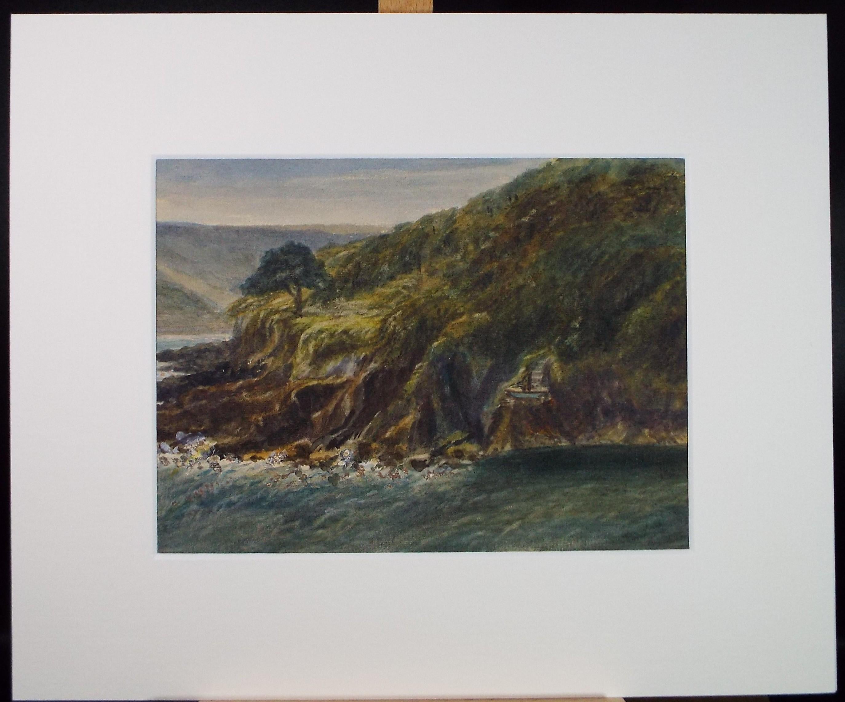 Original Watercolour, 'Rocky Coastal path' Circa 1880's, unsigned