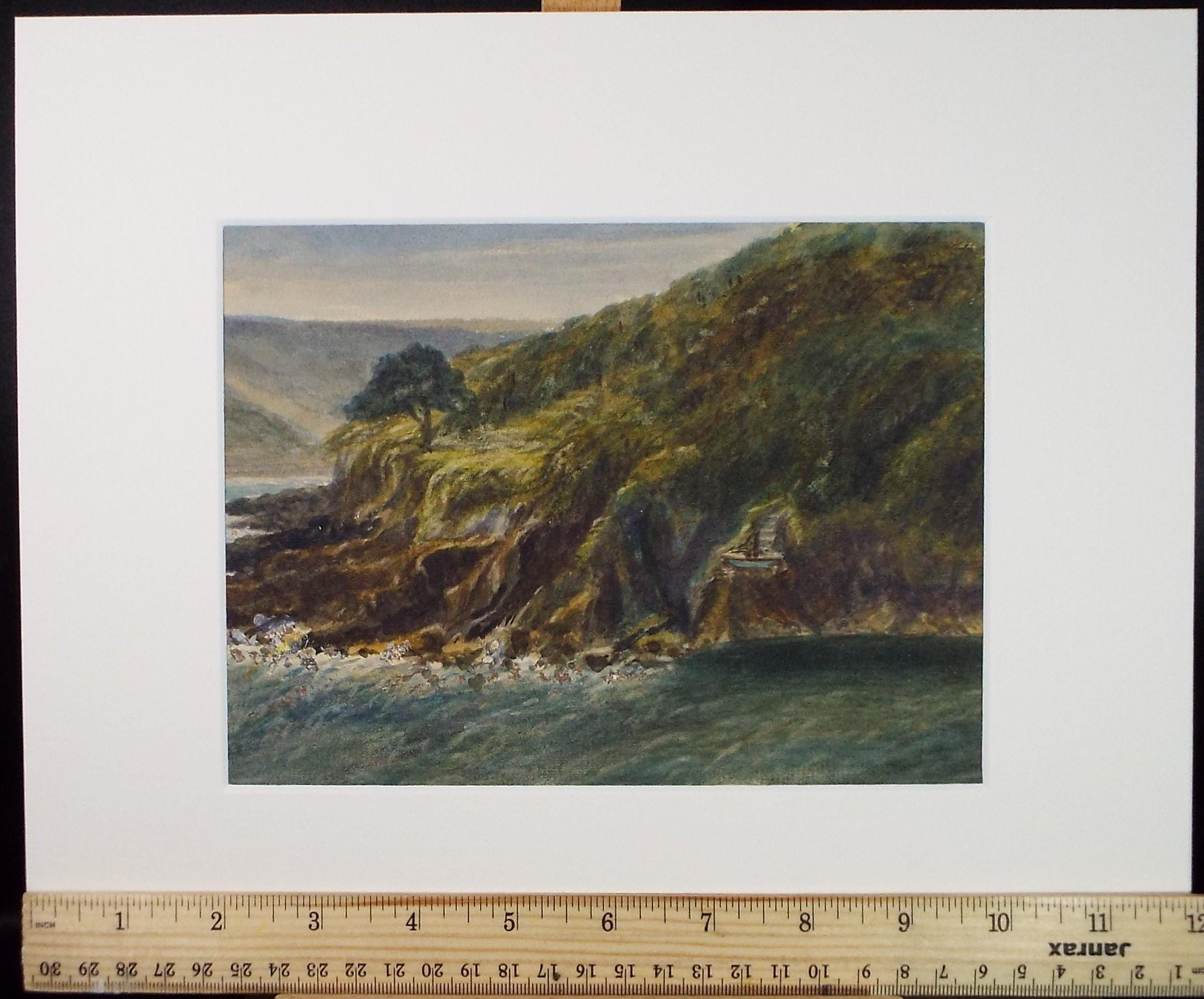 Original Watercolour, 'Rocky Coastal path' Circa 1880's, unsigned
