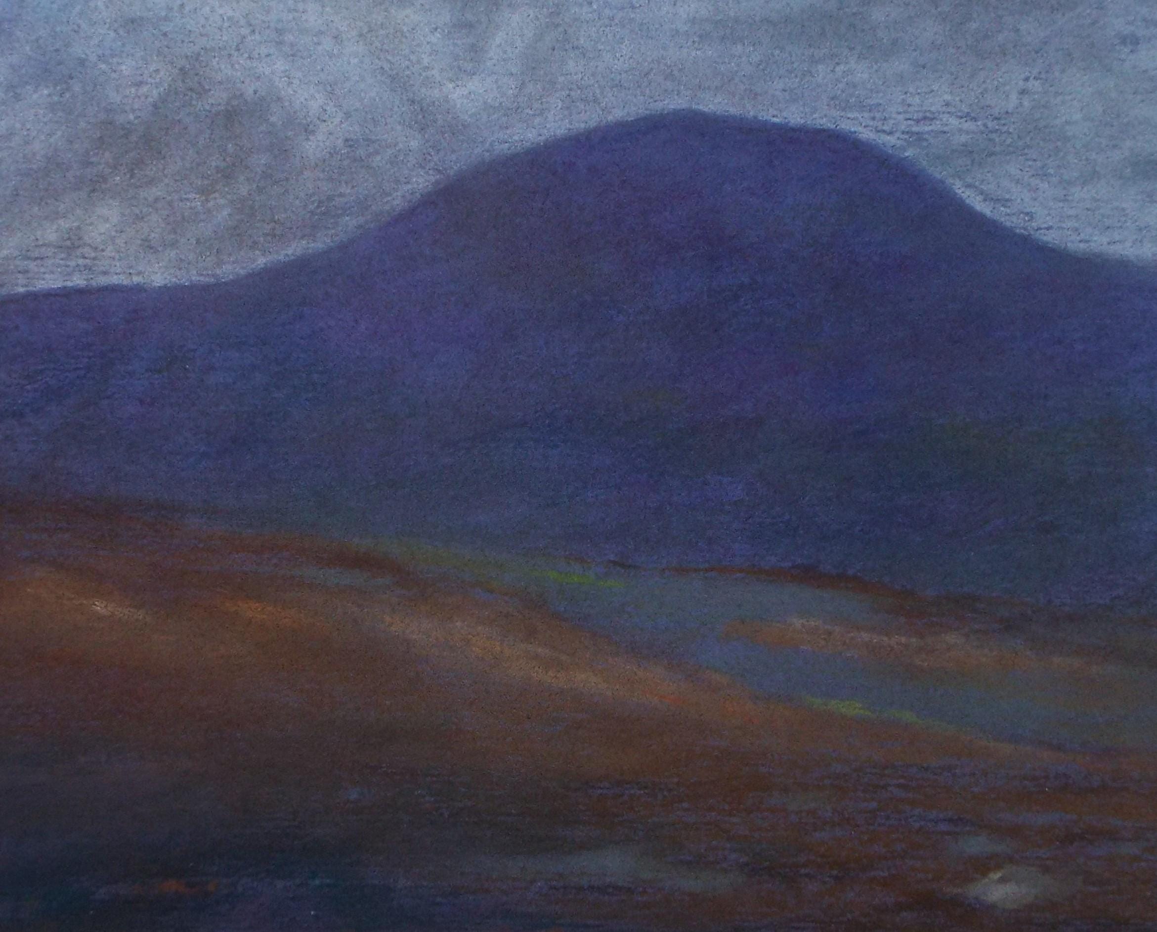 Original Pastel, 'Hilly Landscape', c1980's, Artist Unknown