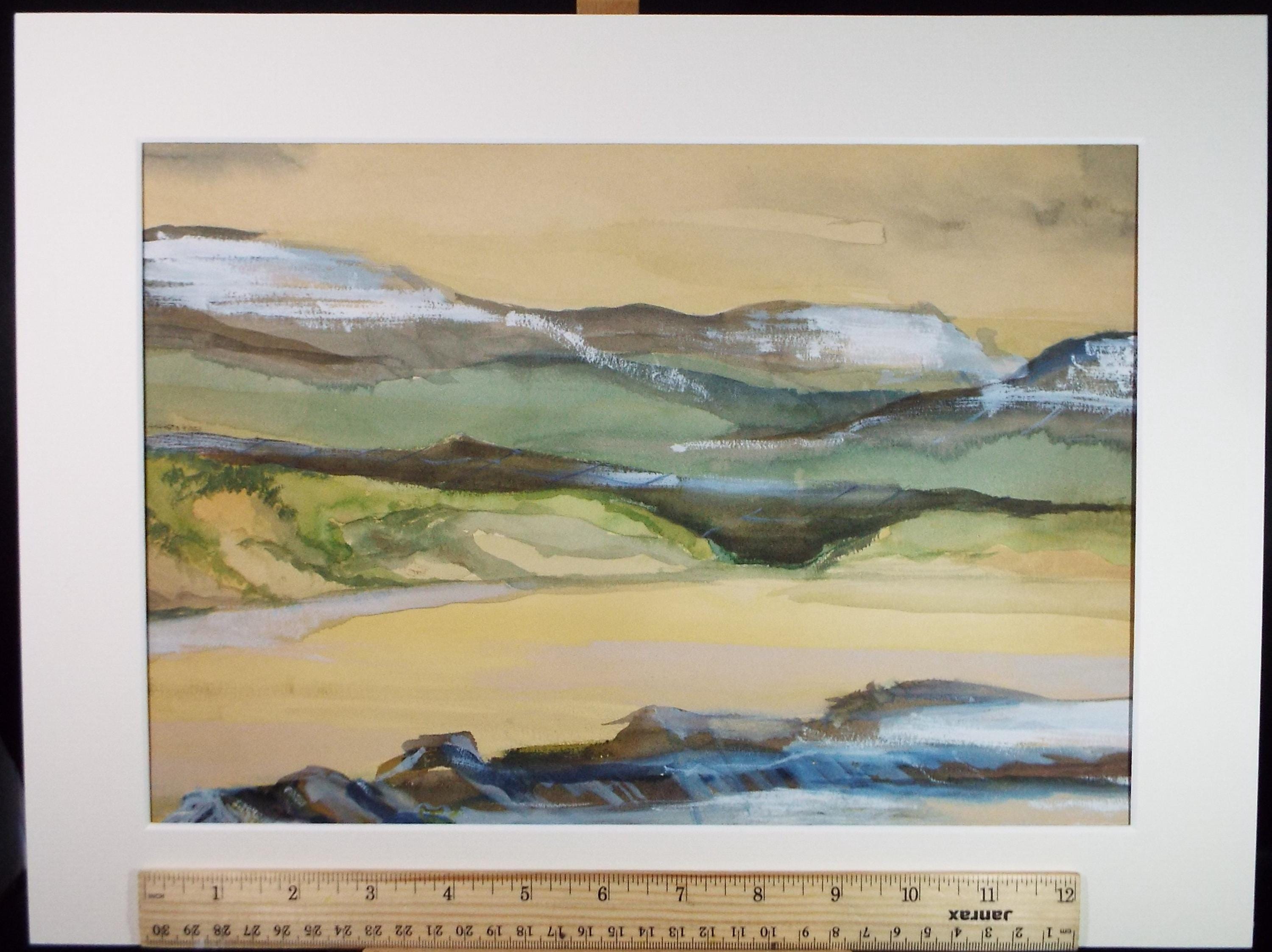 Original Watercolour, 'Coastal Landscape', Circa 1970's , D A Gould