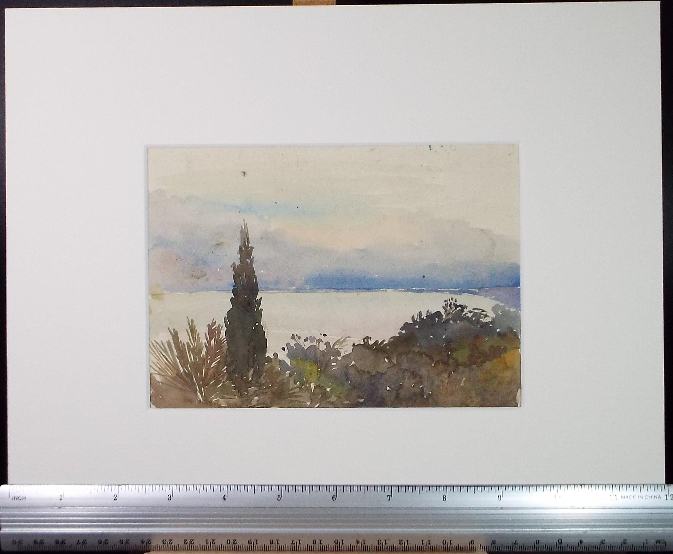 Original Watercolour, 'Bay View', Late 19th Century, Artist Unknown