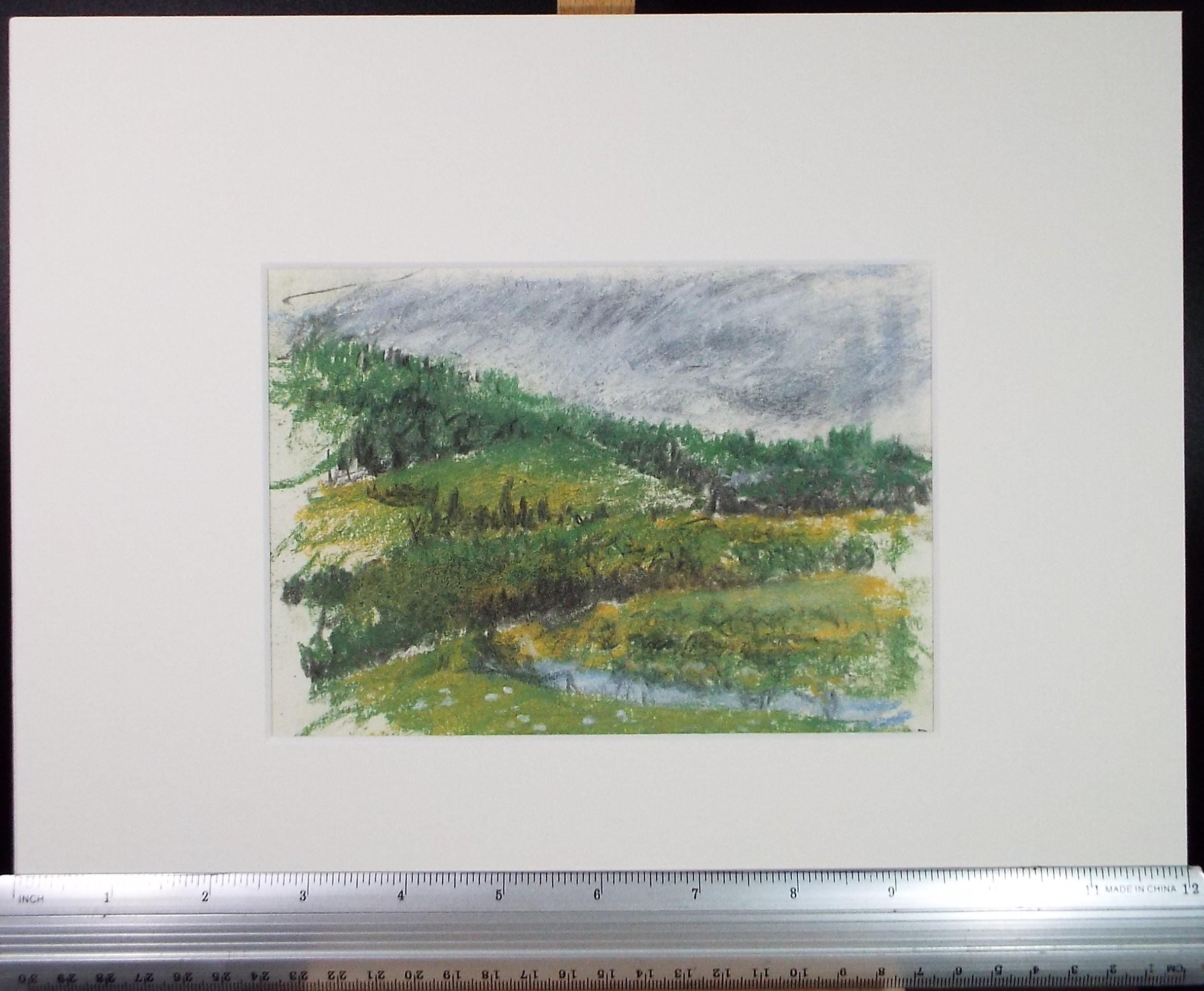 Original Pastel, 'Hilly green landscape', Graham Benton RBSA (1934-2022), Dated 2004
