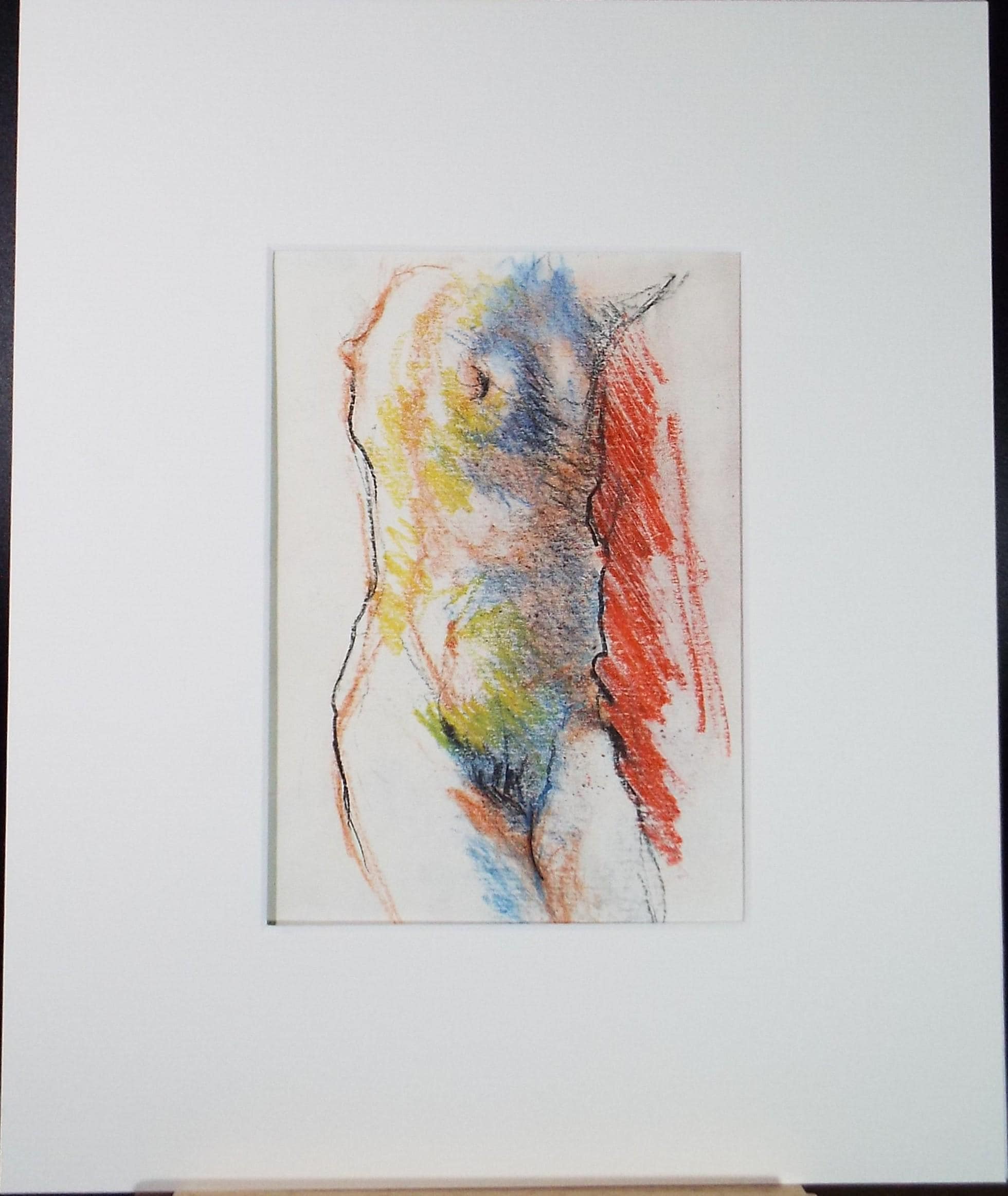Original Pastel, 'Standing Nude', Graham Benton RBSA (1934-2022), circa 2004