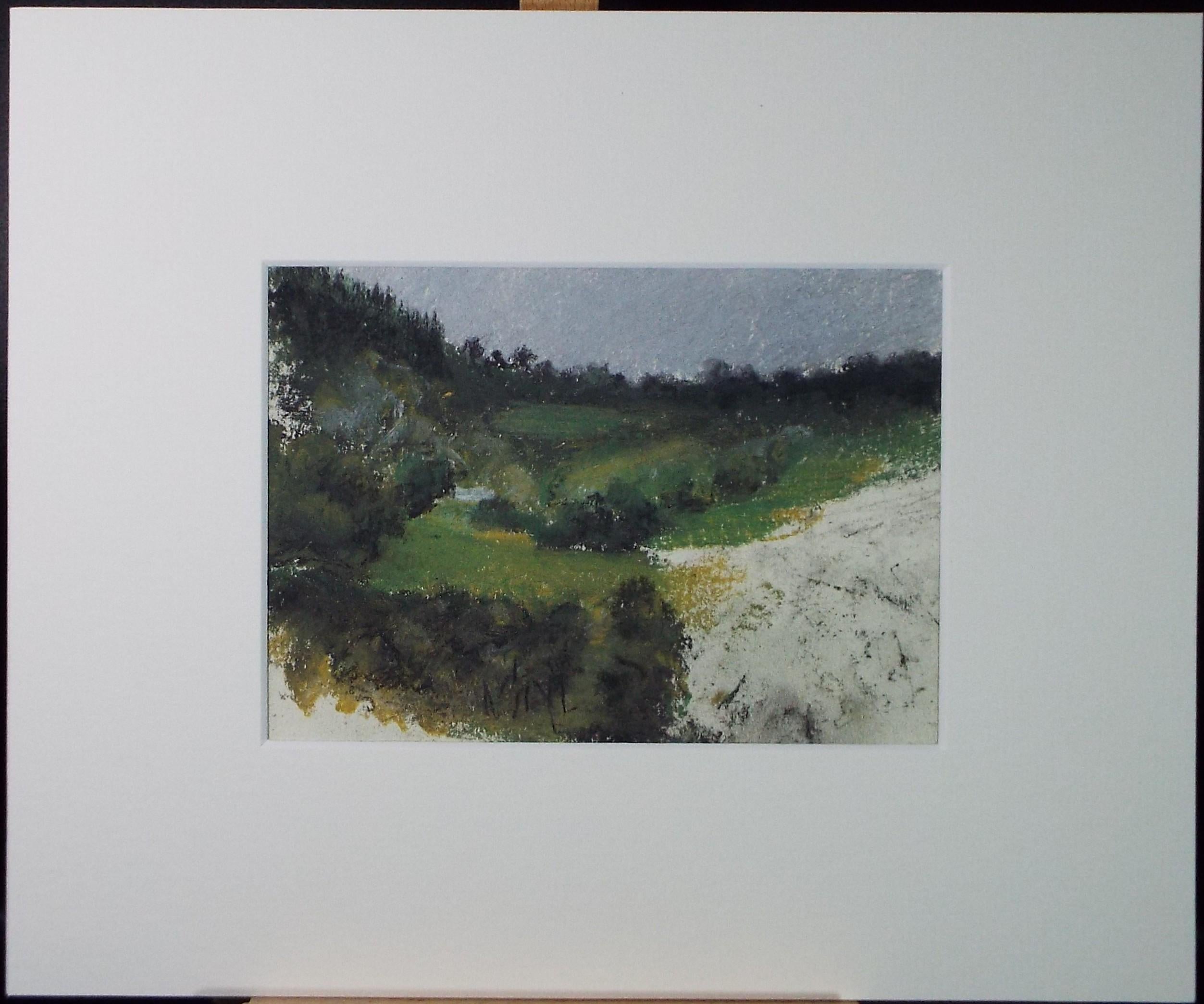 Original Pastel, 'Hilly green landscape', Graham Benton RBSA (1934-2022), Dated 2004