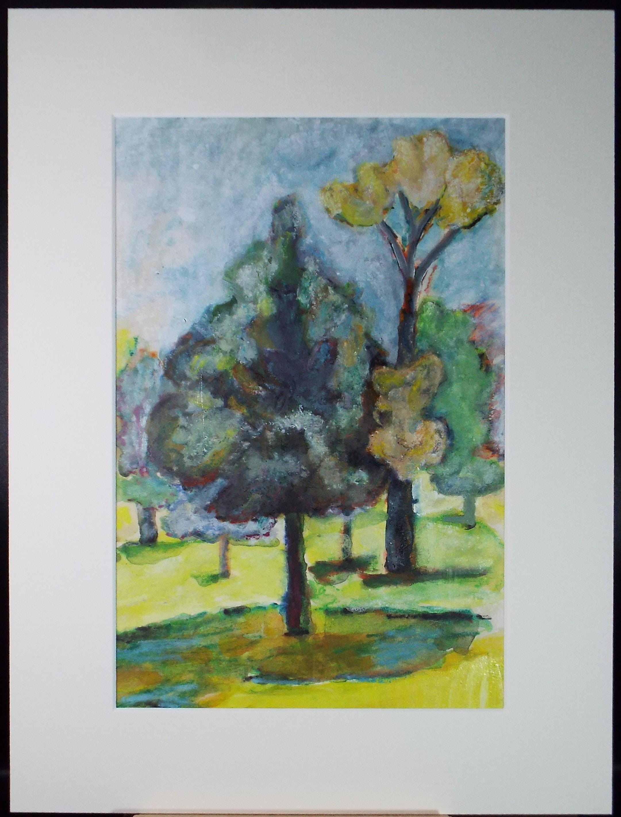 Original Watercolour & Egg Tempura, 'Woodland Study', Circa 1970's ,Unknown Artist