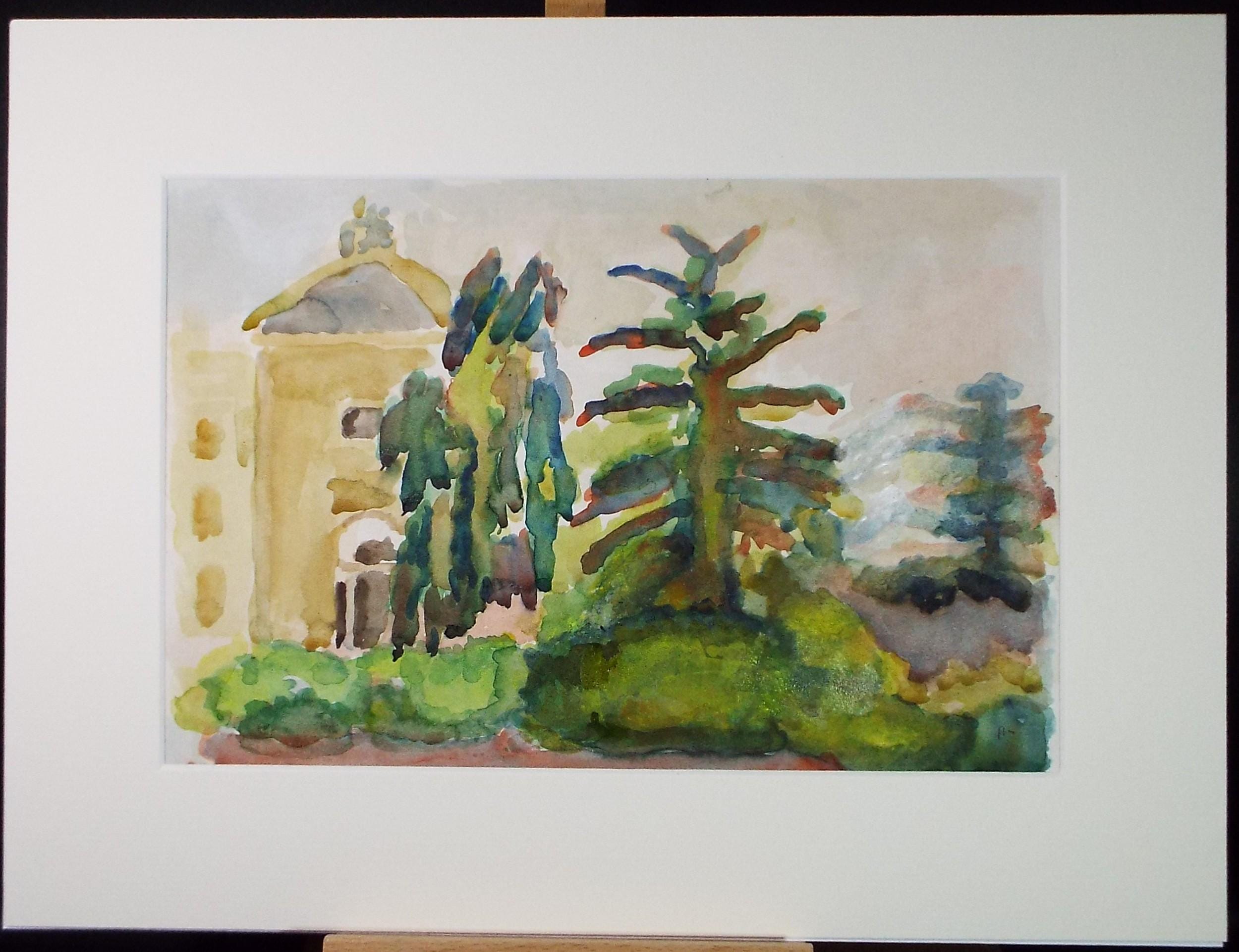 Original Watercolour & Egg Tempura, 'Woodland Study', Circa 1970's ,Unknown Artist