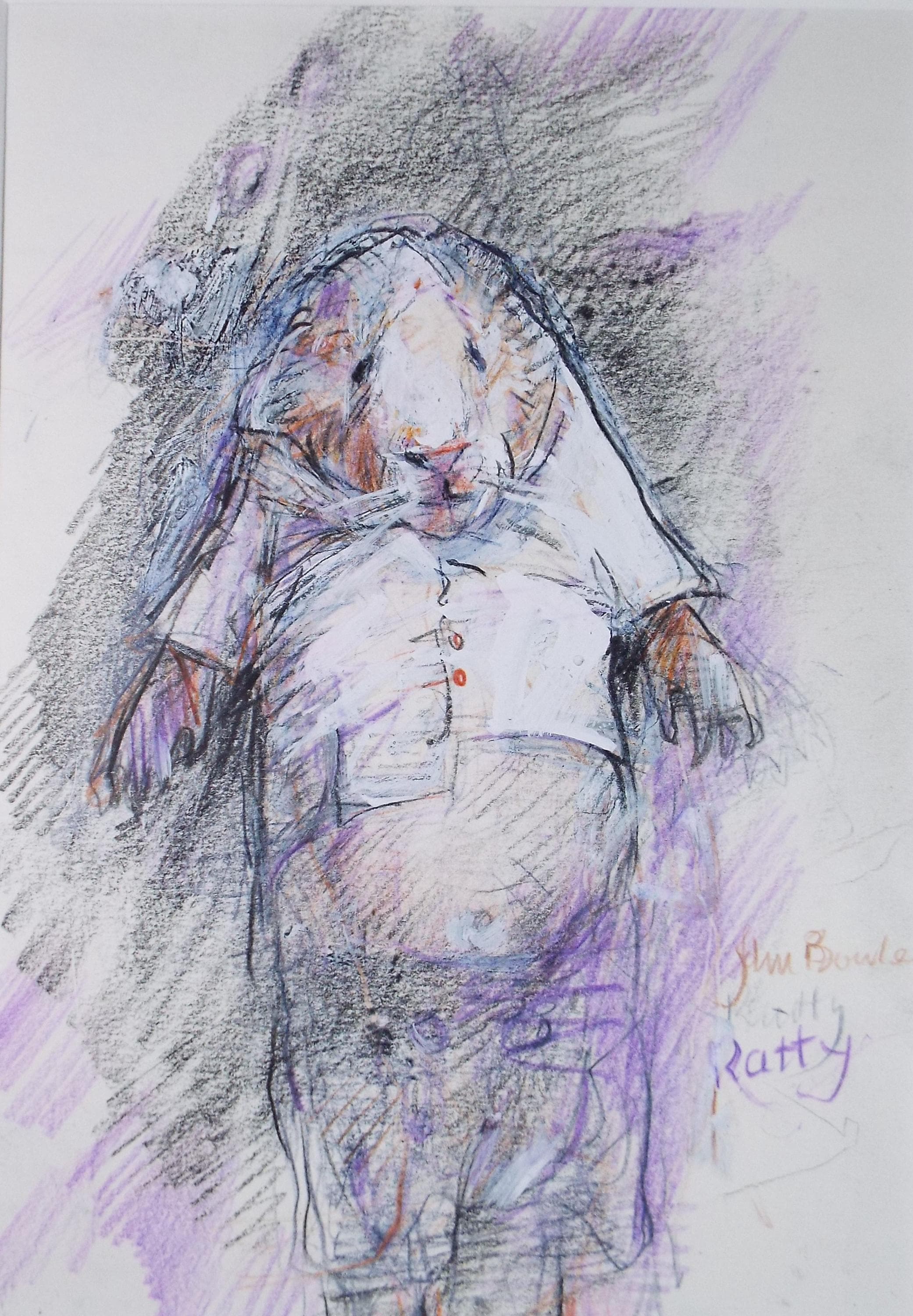 Original coloured pencil & Gouache,Ratty', 2005, John Gilbey Bowles (1929-2011)