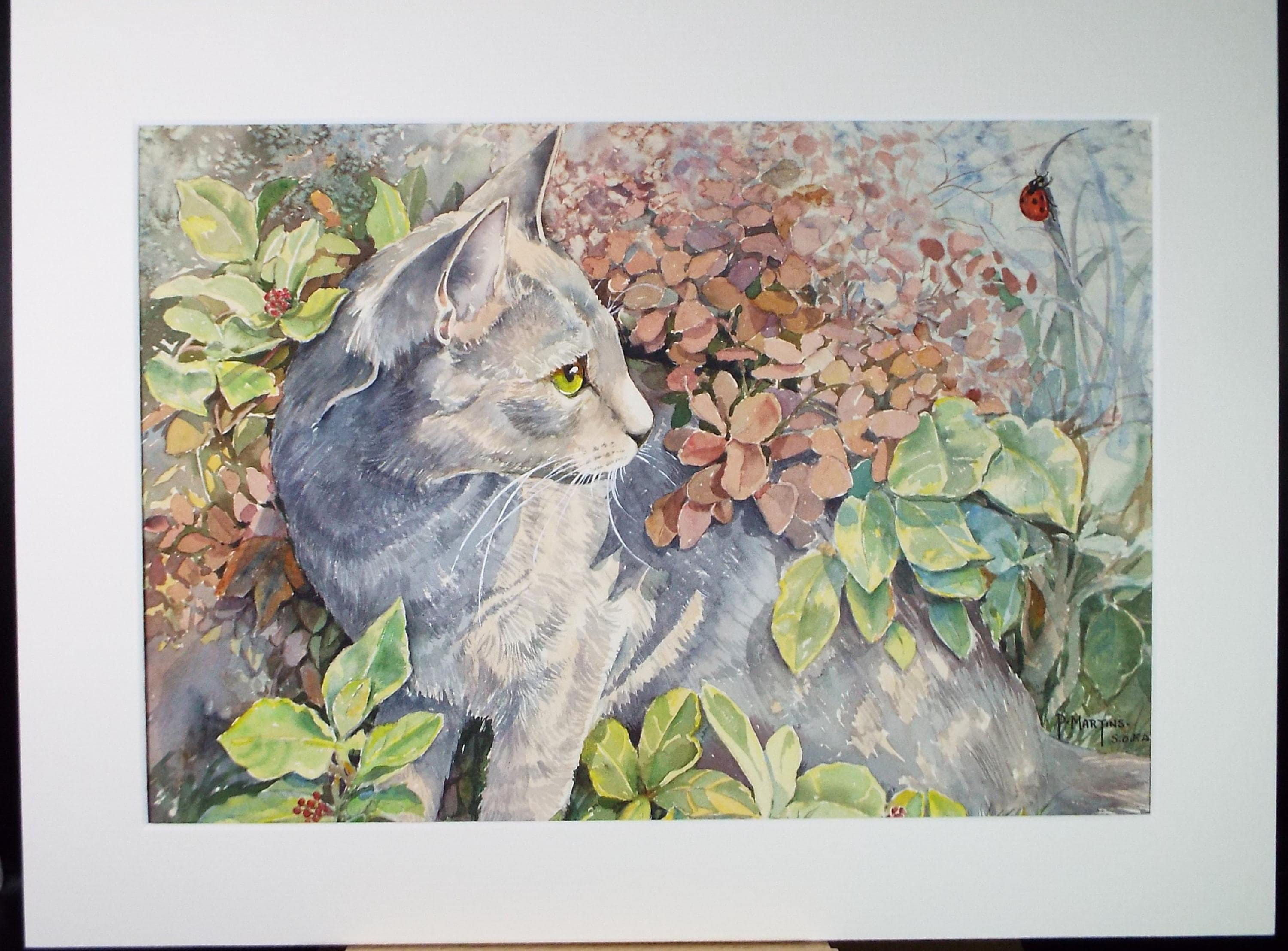 Original Watercolour, 'Marco & the Labybird',P Martins s.o.f .a, Circa 1990's