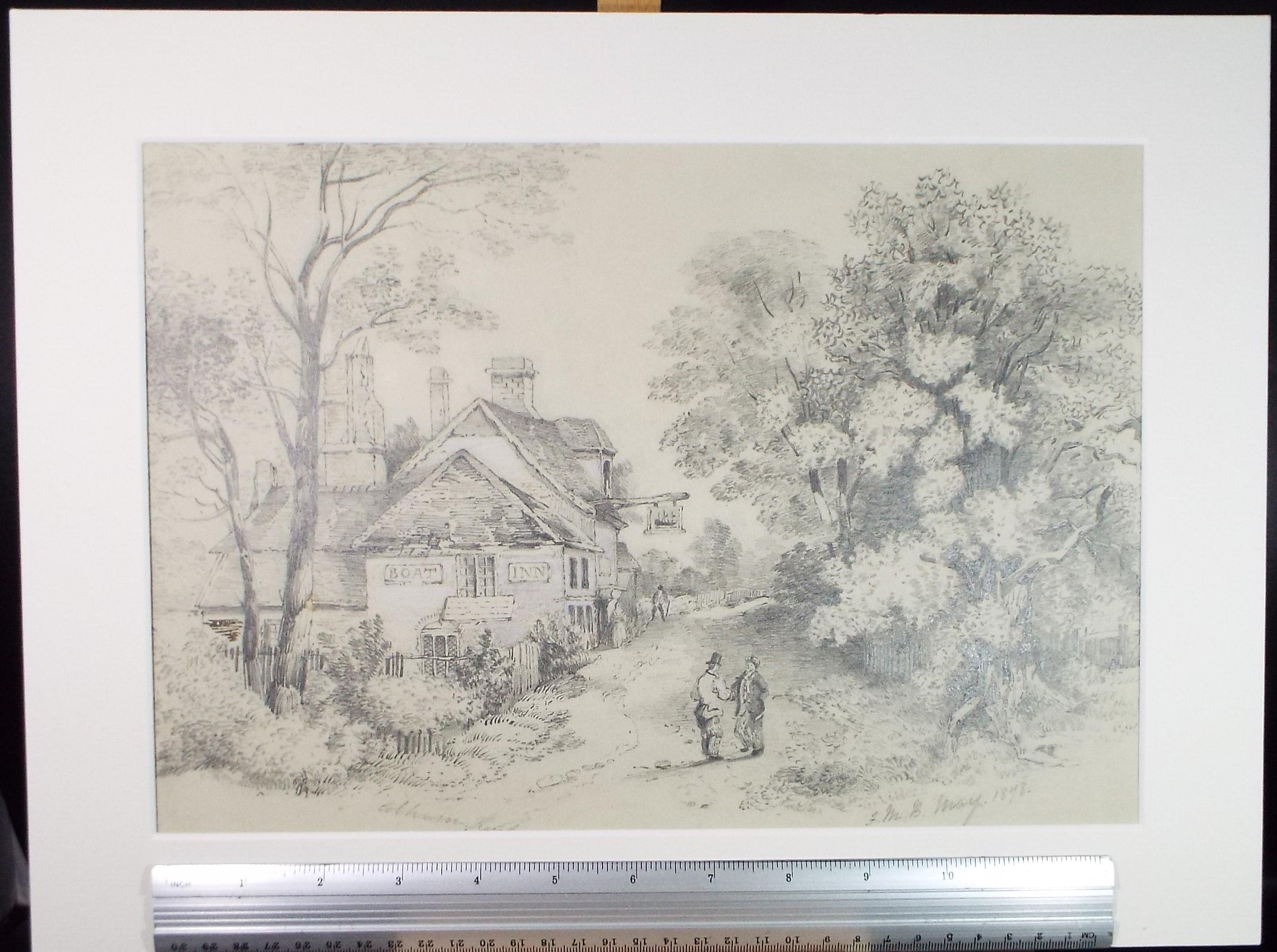 Pencil Drawing, 'Cobham, Kent', Dated 1878, F.M.B. May