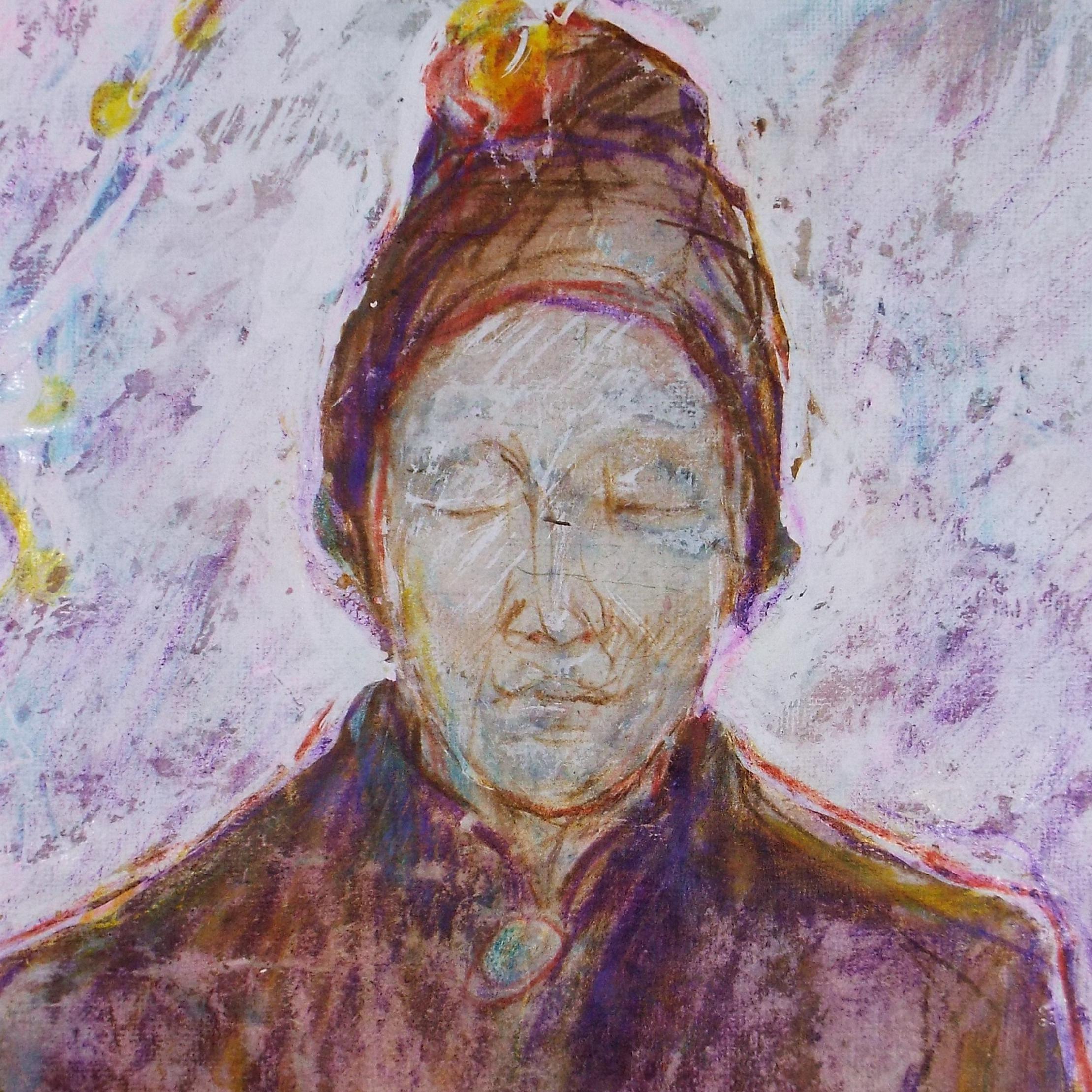 Original mixed media,'Man in a Turban', circa 1990's, John Gilbey Bowles (1929-2011)