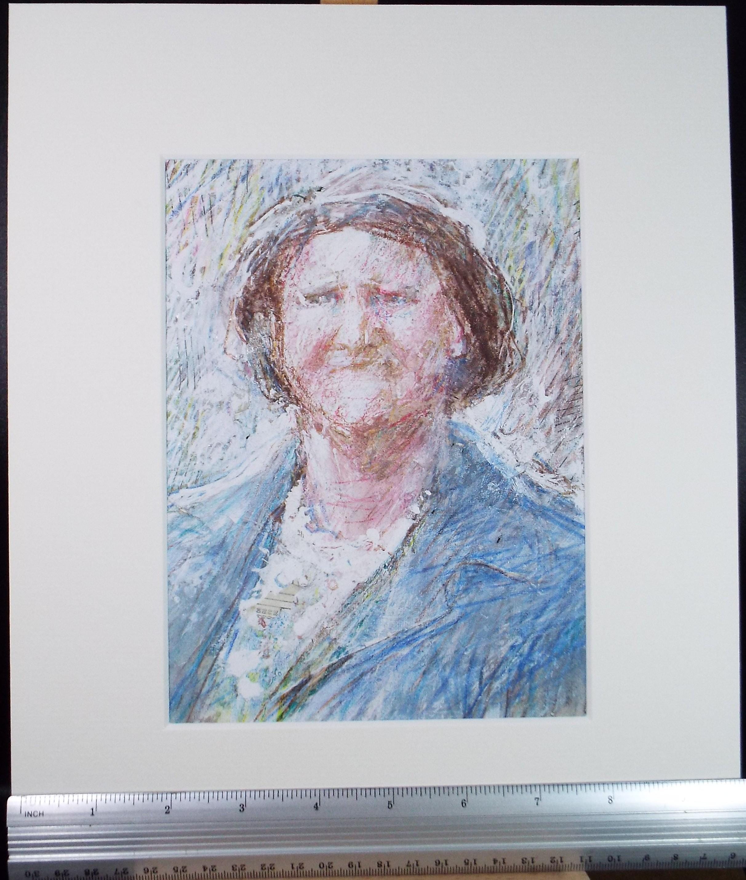 Original mixed media,'Portrait of a Woman', circa 1990's, John Gilbey Bowles (1929-2011)