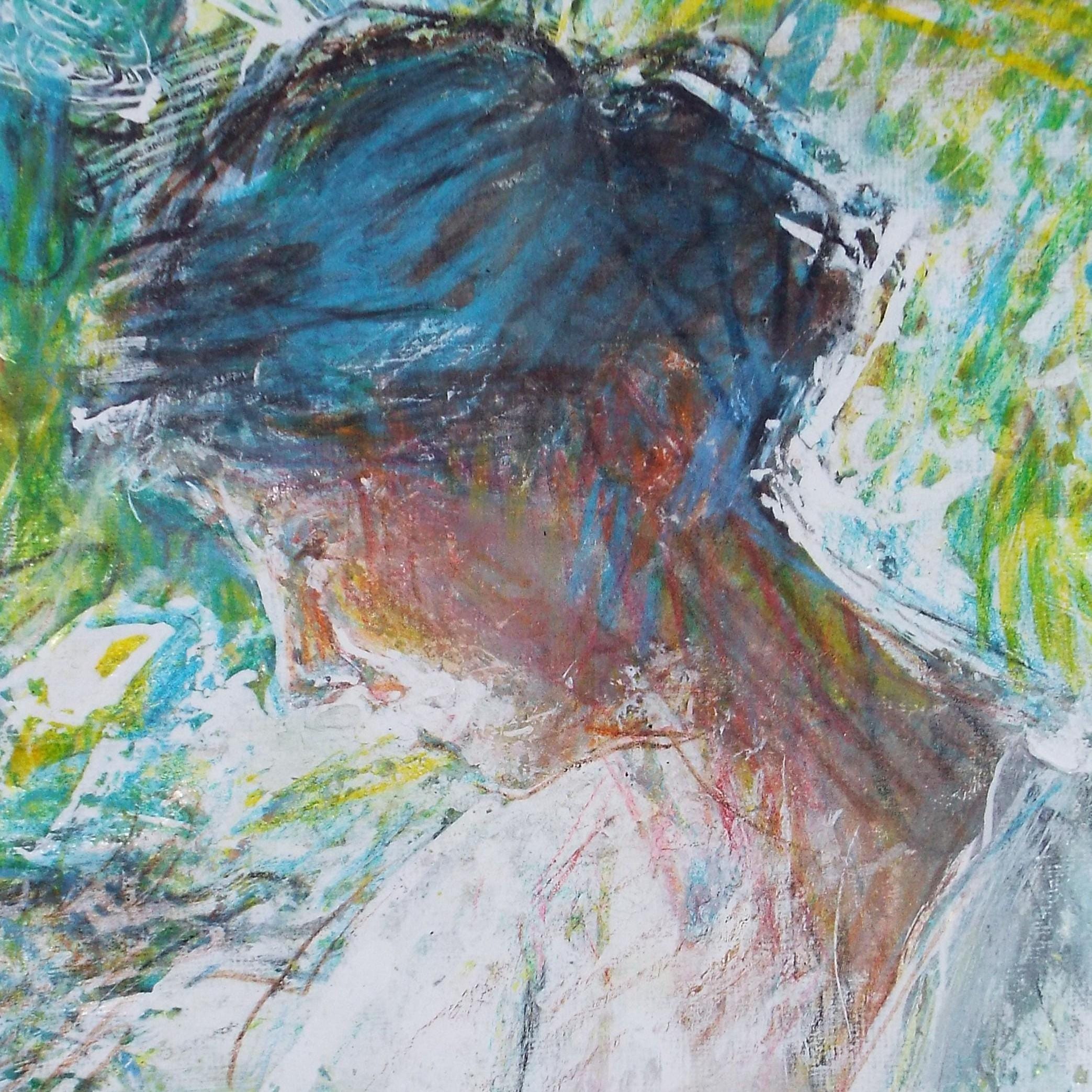 Original mixed media,'Portrait of a woman', circa 1990's, John Gilbey Bowles (1929-2011)