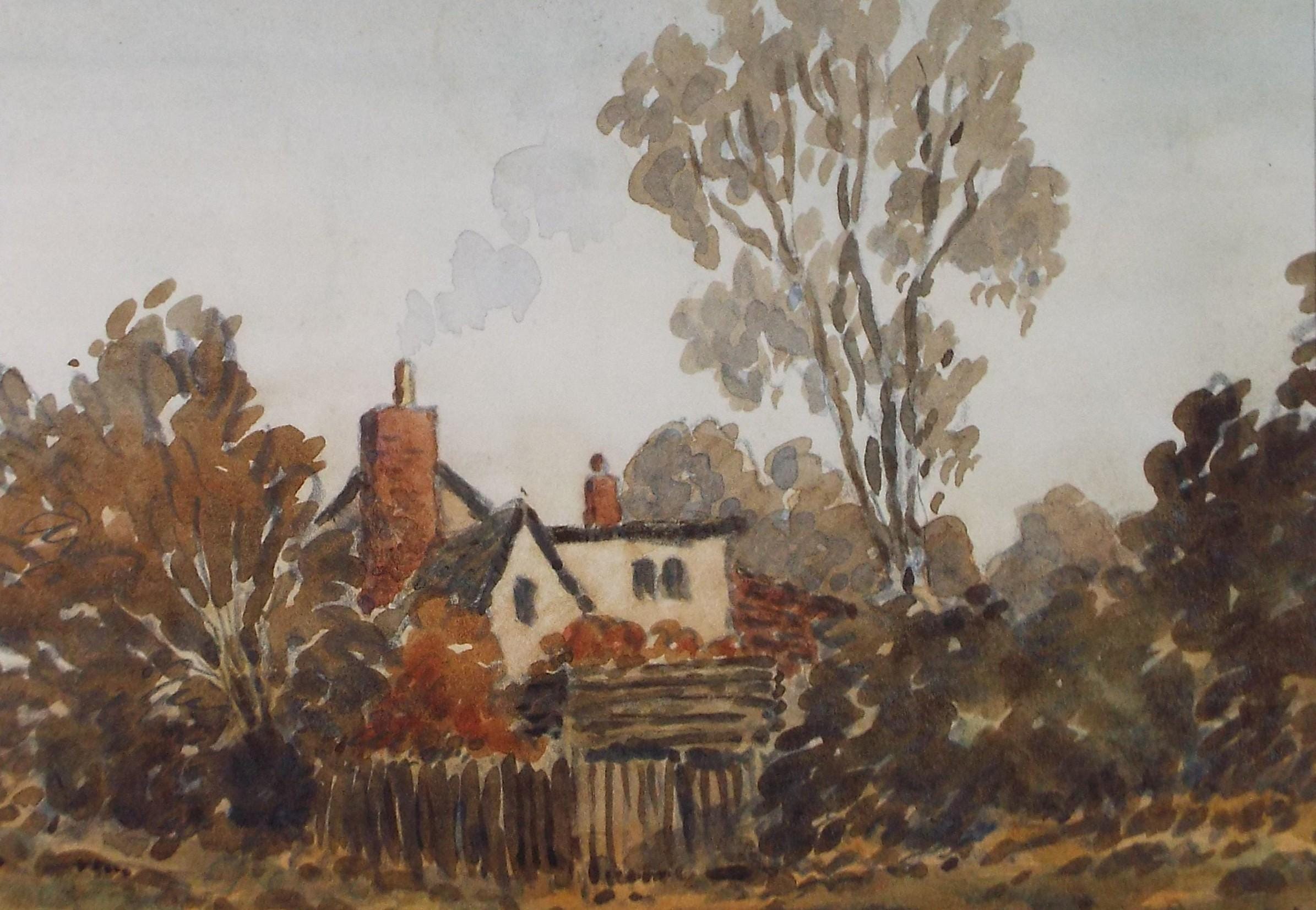 Original Watercolour, 'Cottage at Fishmore, Ludlow', John W Gough, dated 1984