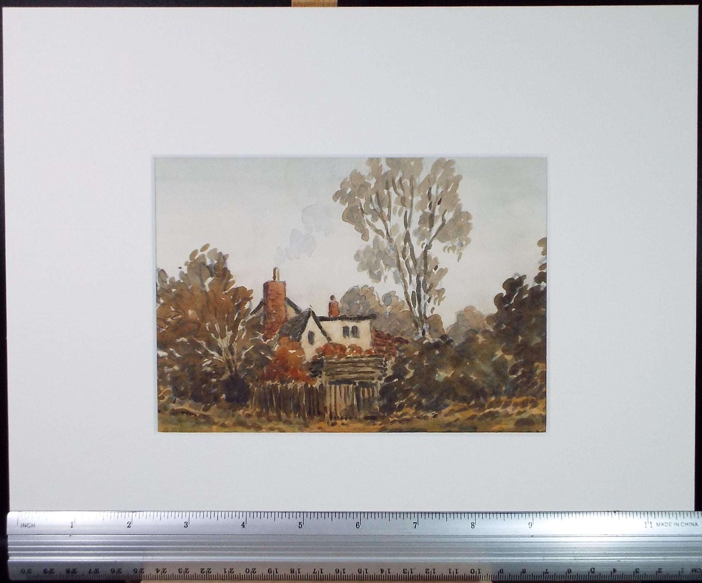 Original Watercolour, 'Cottage at Fishmore, Ludlow', John W Gough, dated 1984