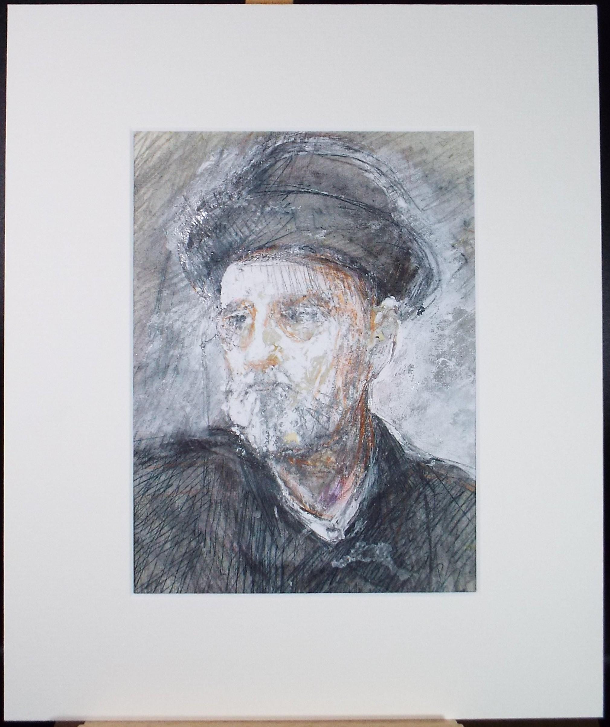 Original mixed media,'Portrait of a man', circa 1990's, John Gilbey Bowles (1929-2011)