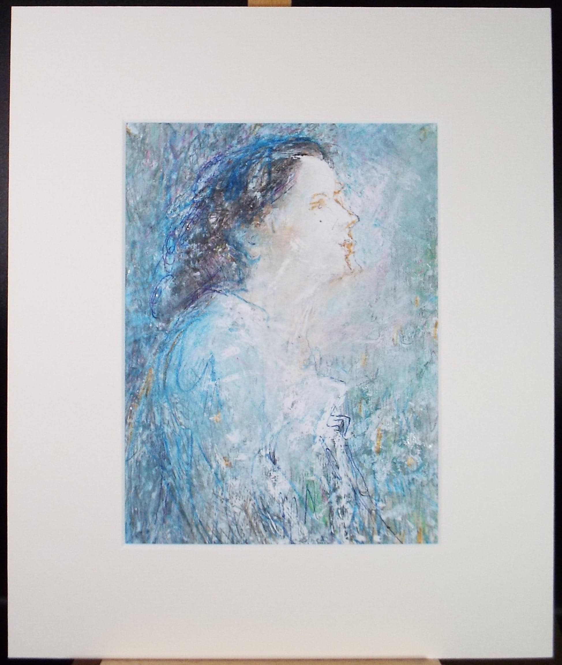 Original mixed media,'Portrait of a woman', circa 1990's, John Gilbey Bowles (1929-2011)