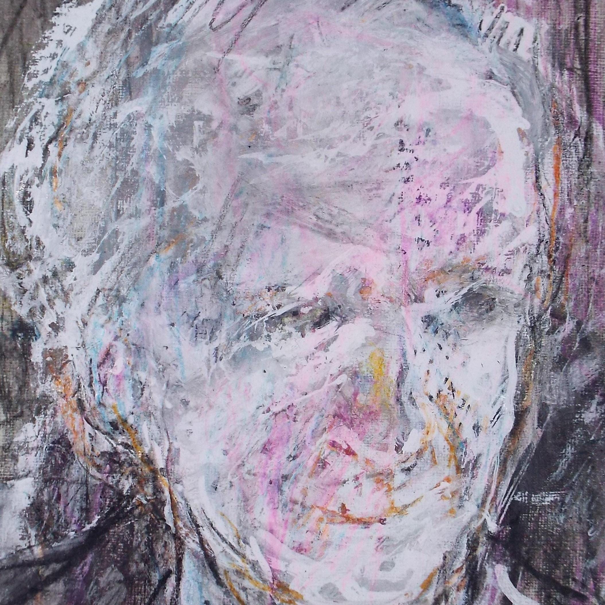 Original mixed media,'Portrait of a man', circa 1990's, John Gilbey Bowles (1929-2011)