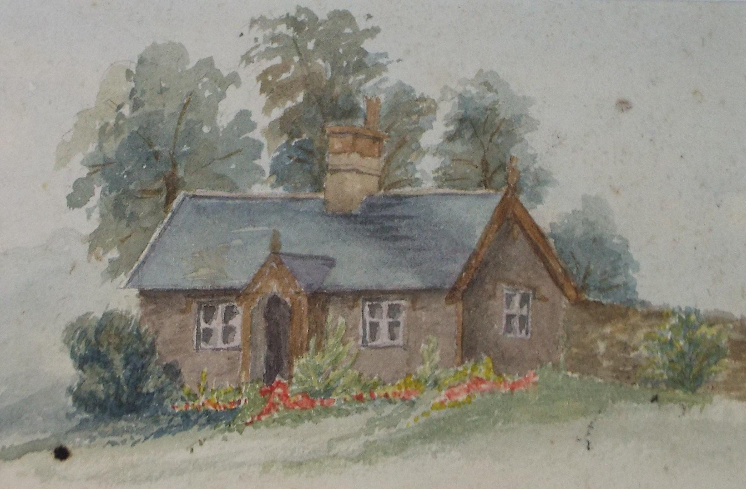 Original Watercolour, 'A Country Cottage', Early 20th Century, Artist Unknown