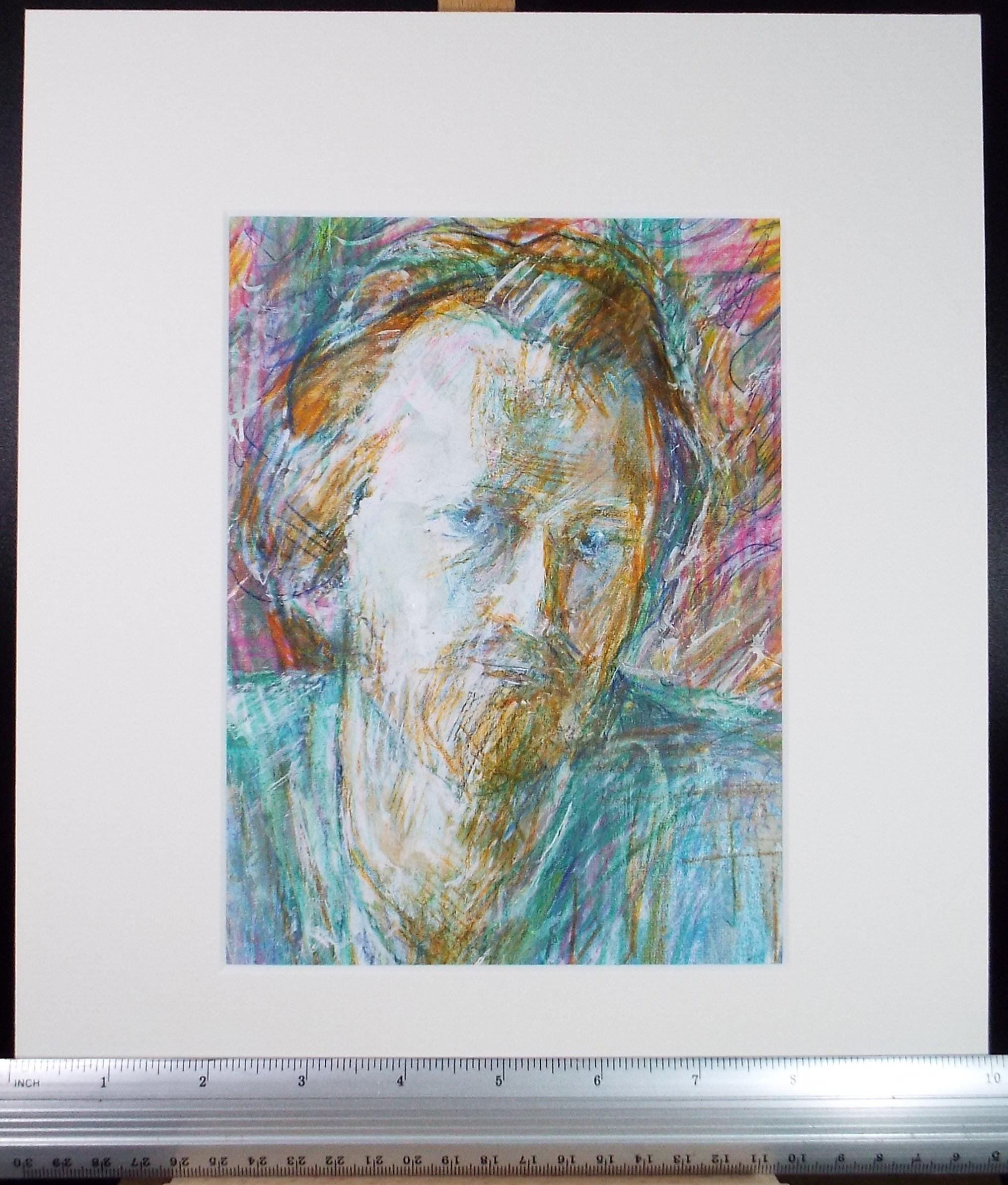 Original mixed media,'Portrait of a man', circa 1990's, John Gilbey Bowles (1929-2011)