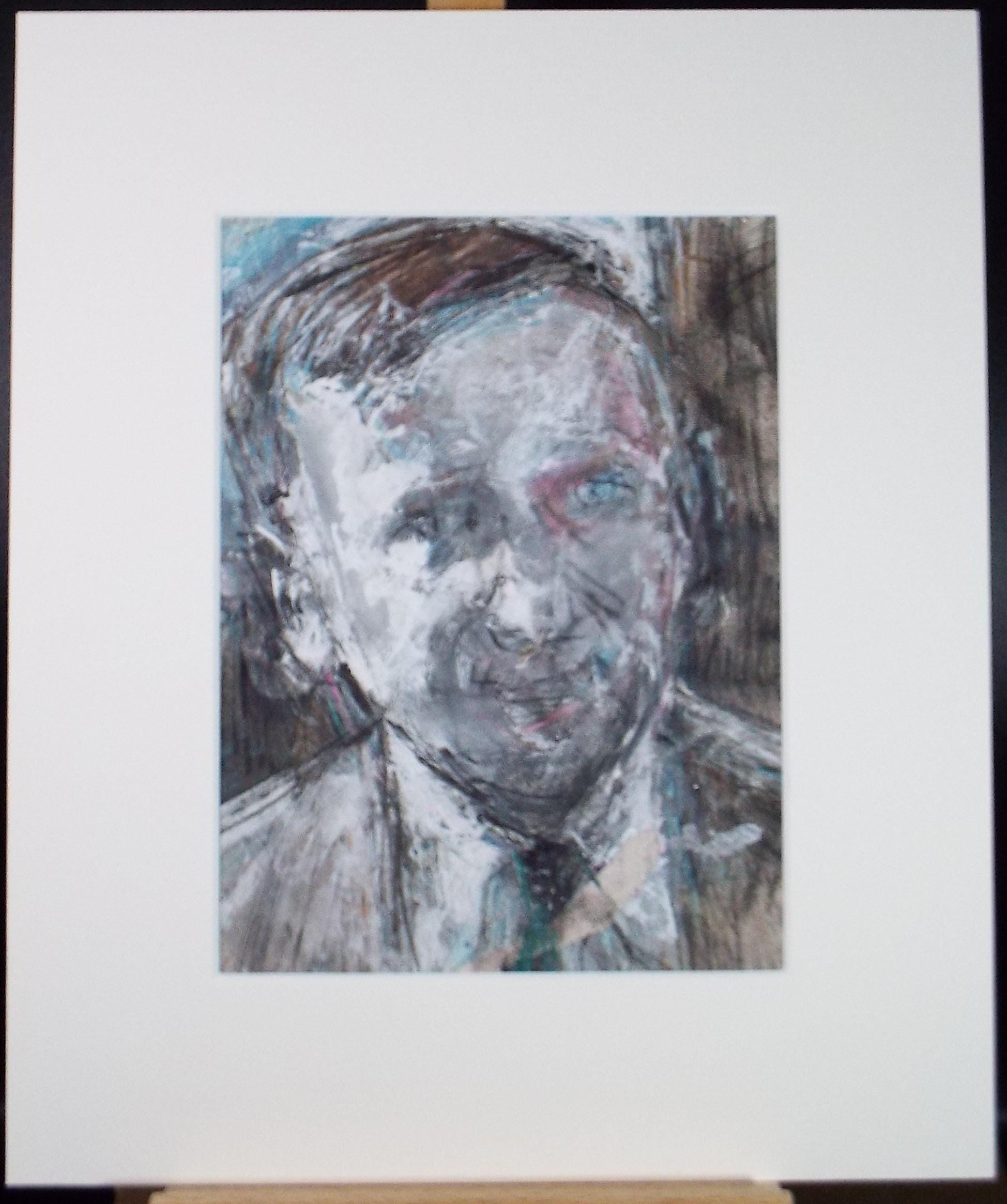 Original mixed media,'Portrait of a man', circa 1990's, John Gilbey Bowles (1929-2011)