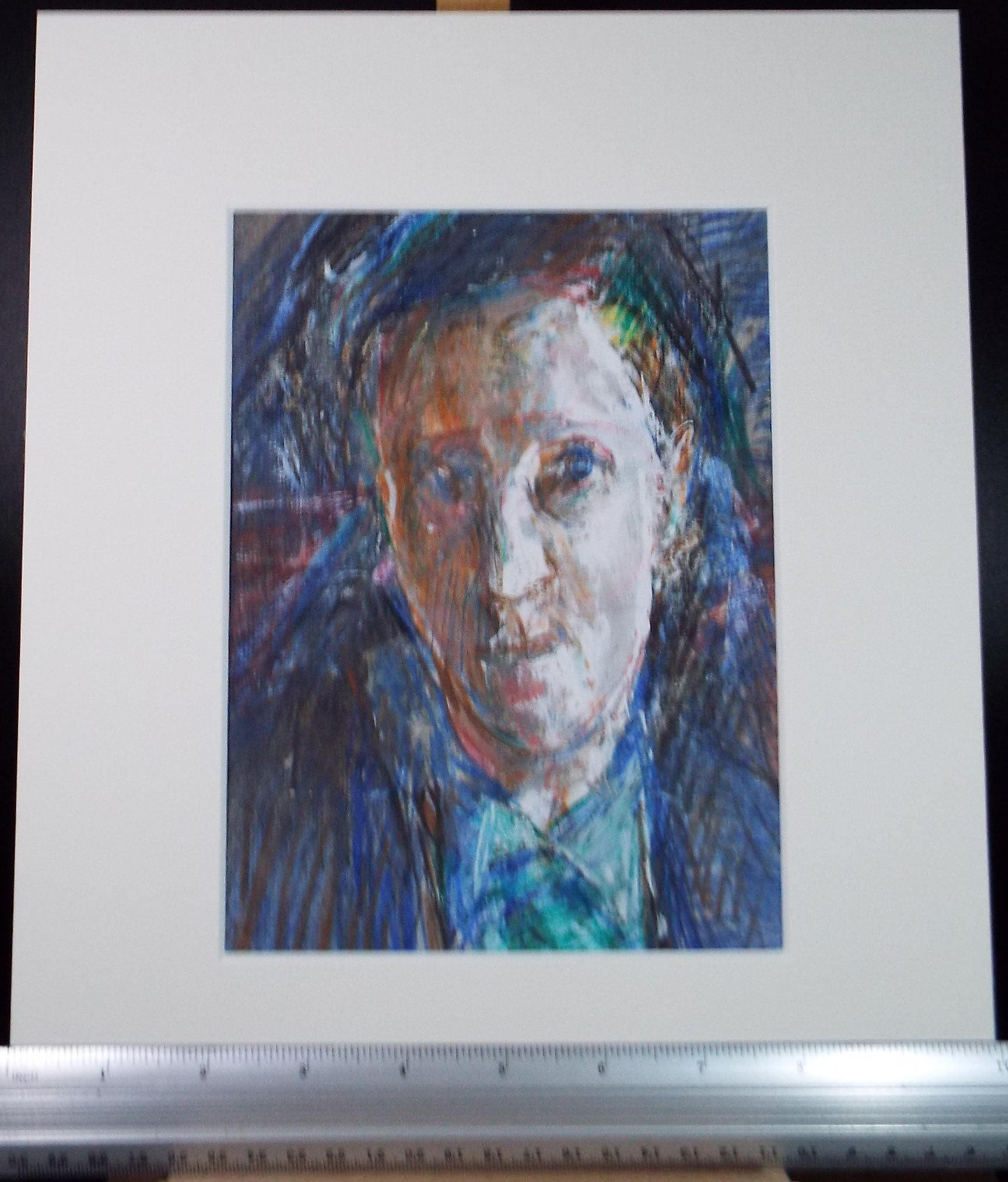 Original mixed media,'Portrait of a man', circa 1990's, John Gilbey Bowles (1929-2011)
