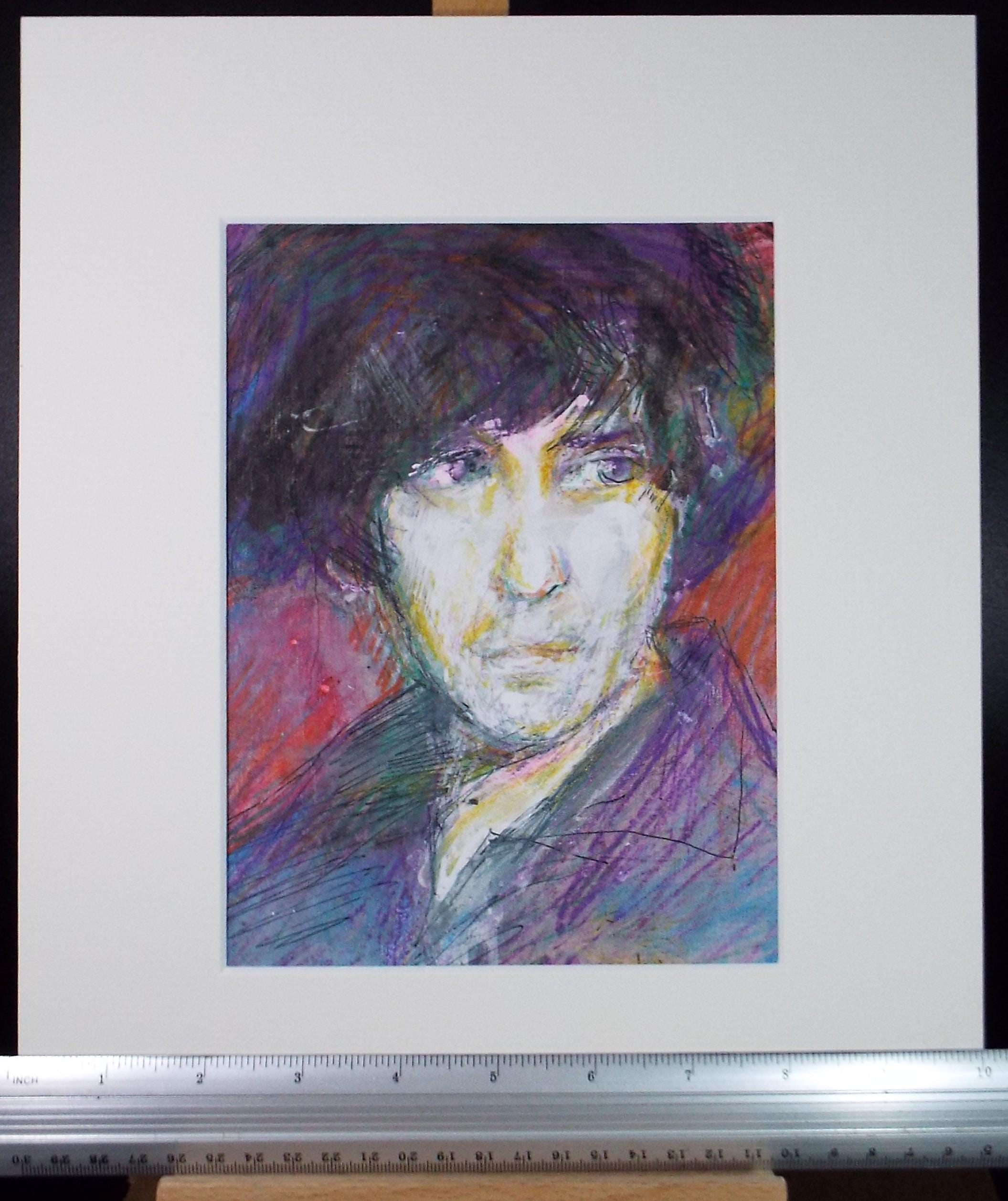 Original mixed media,'Portrait of a man', circa 1990's, John Gilbey Bowles (1929-2011)