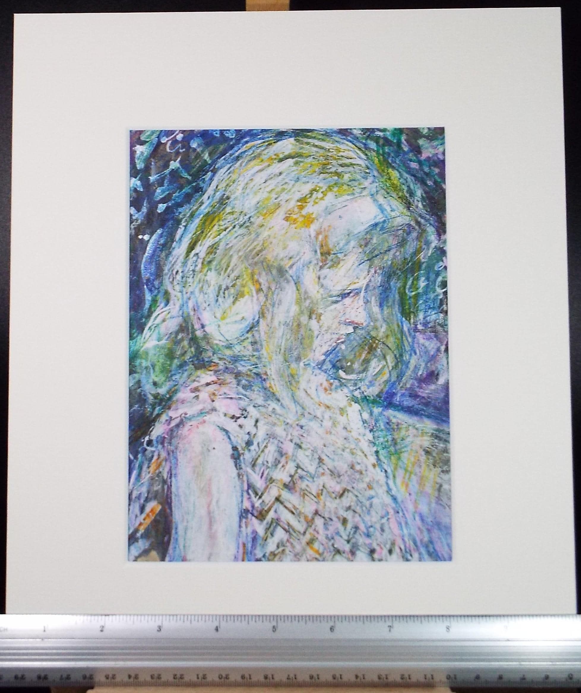 Original mixed media,'Portrait of a girl', circa 1990's, John Gilbey Bowles (1929-2011)