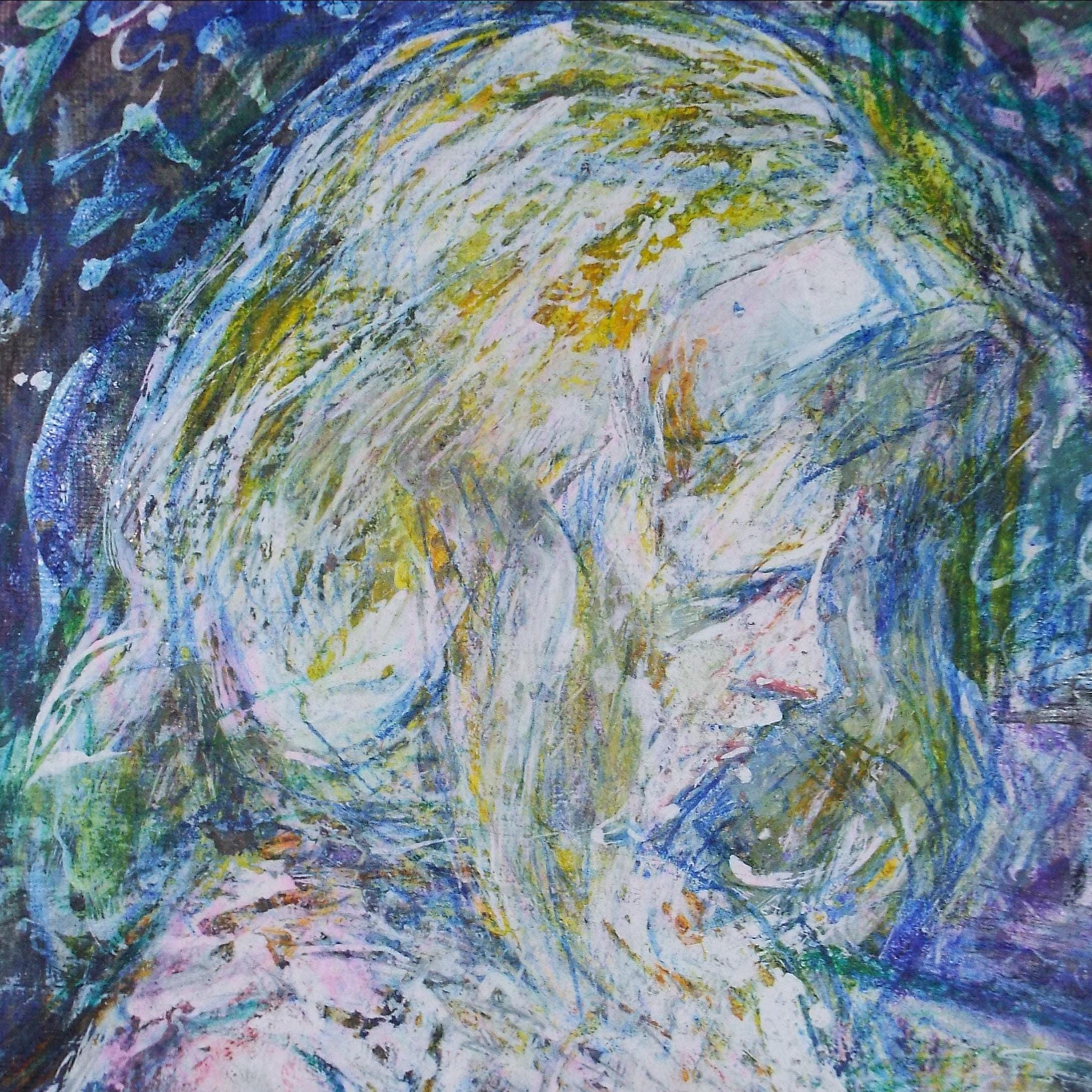 Original mixed media,'Portrait of a girl', circa 1990's, John Gilbey Bowles (1929-2011)