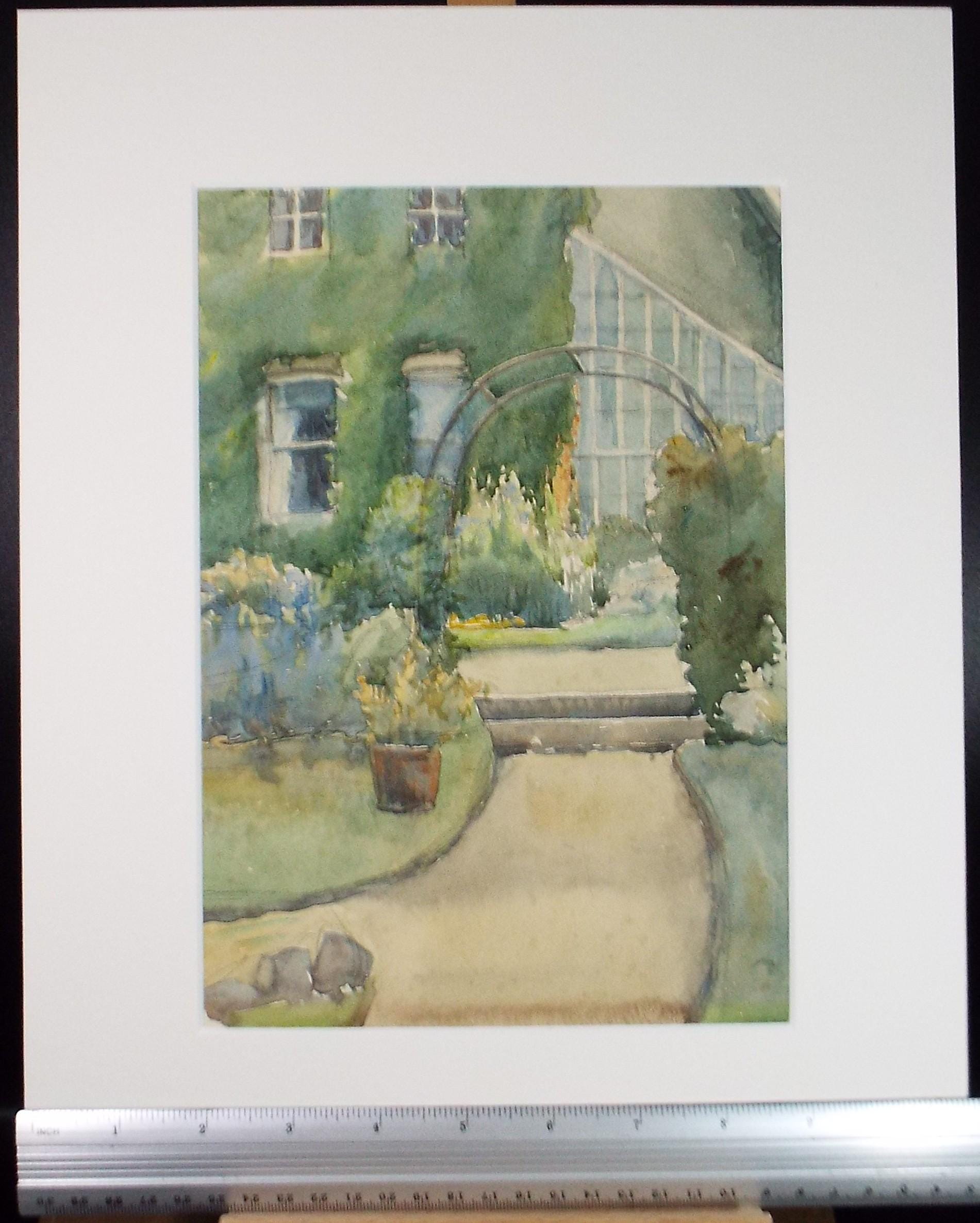 Original Watercolour, 'Garden Study', circa 1950's
