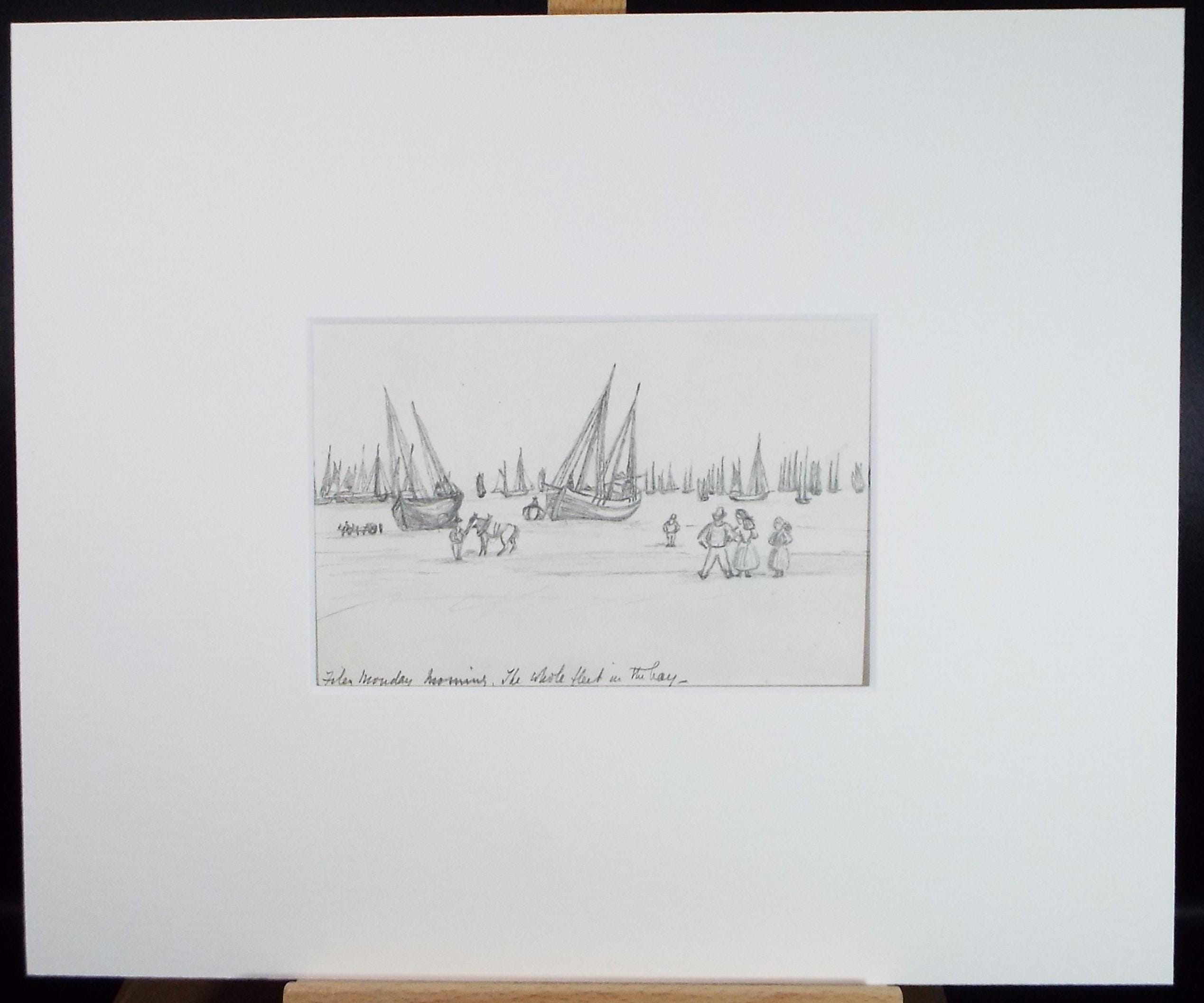 Original Pencil Drawing, 'Filey', Circa 1880's, Artist Unknown